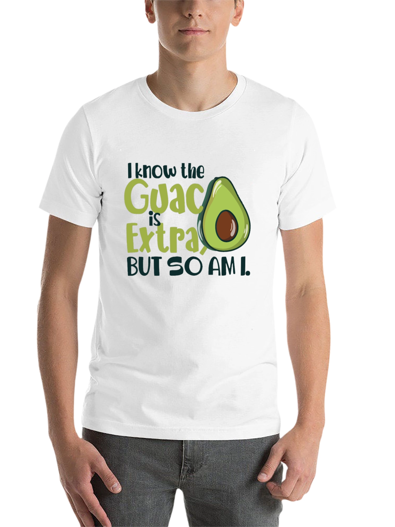 Black I Know The Guac Is Extra Avocado T-Shirt view 14
