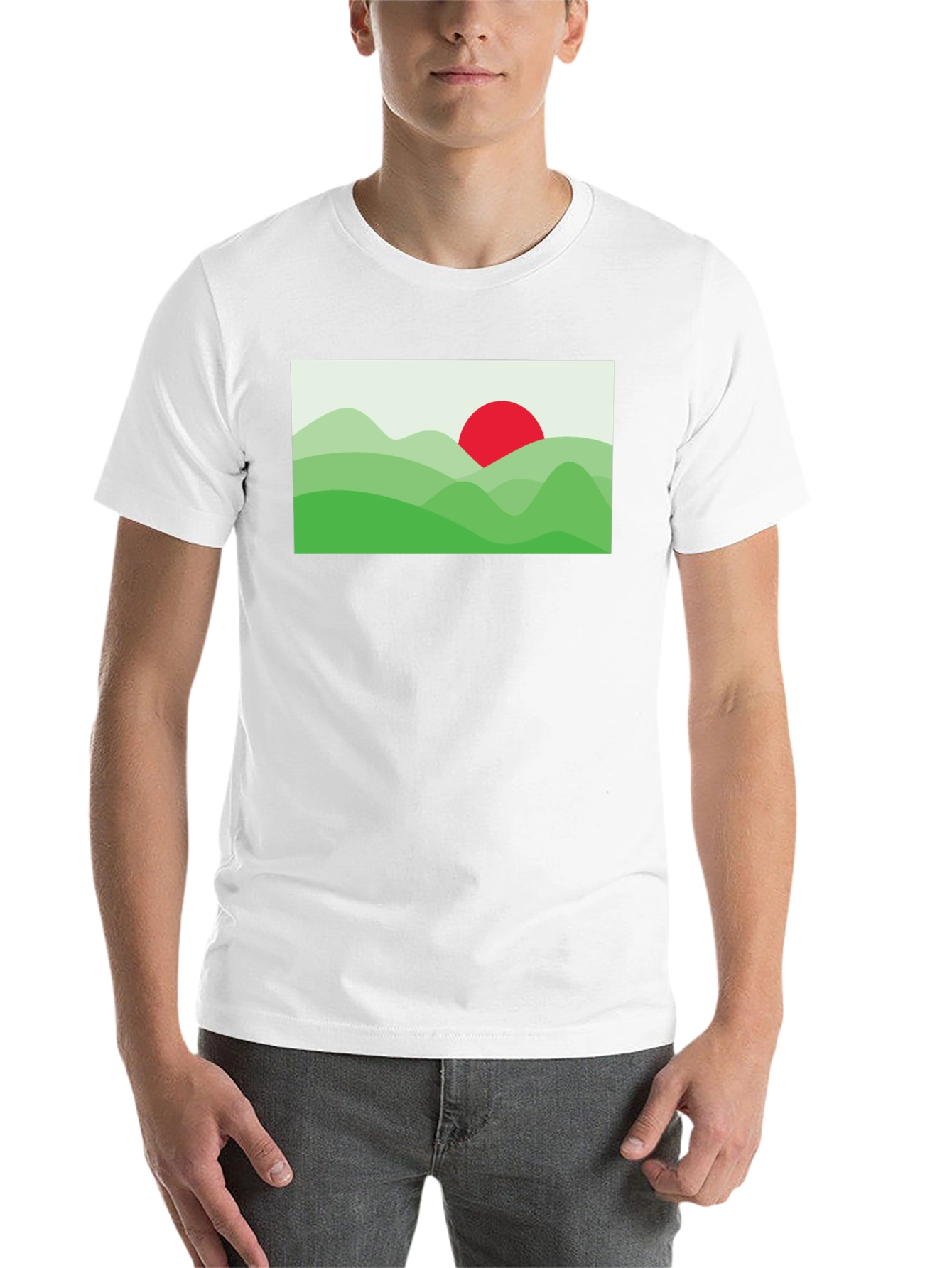 Black Nature Graphic Tee - Modern Landscape Design view 14