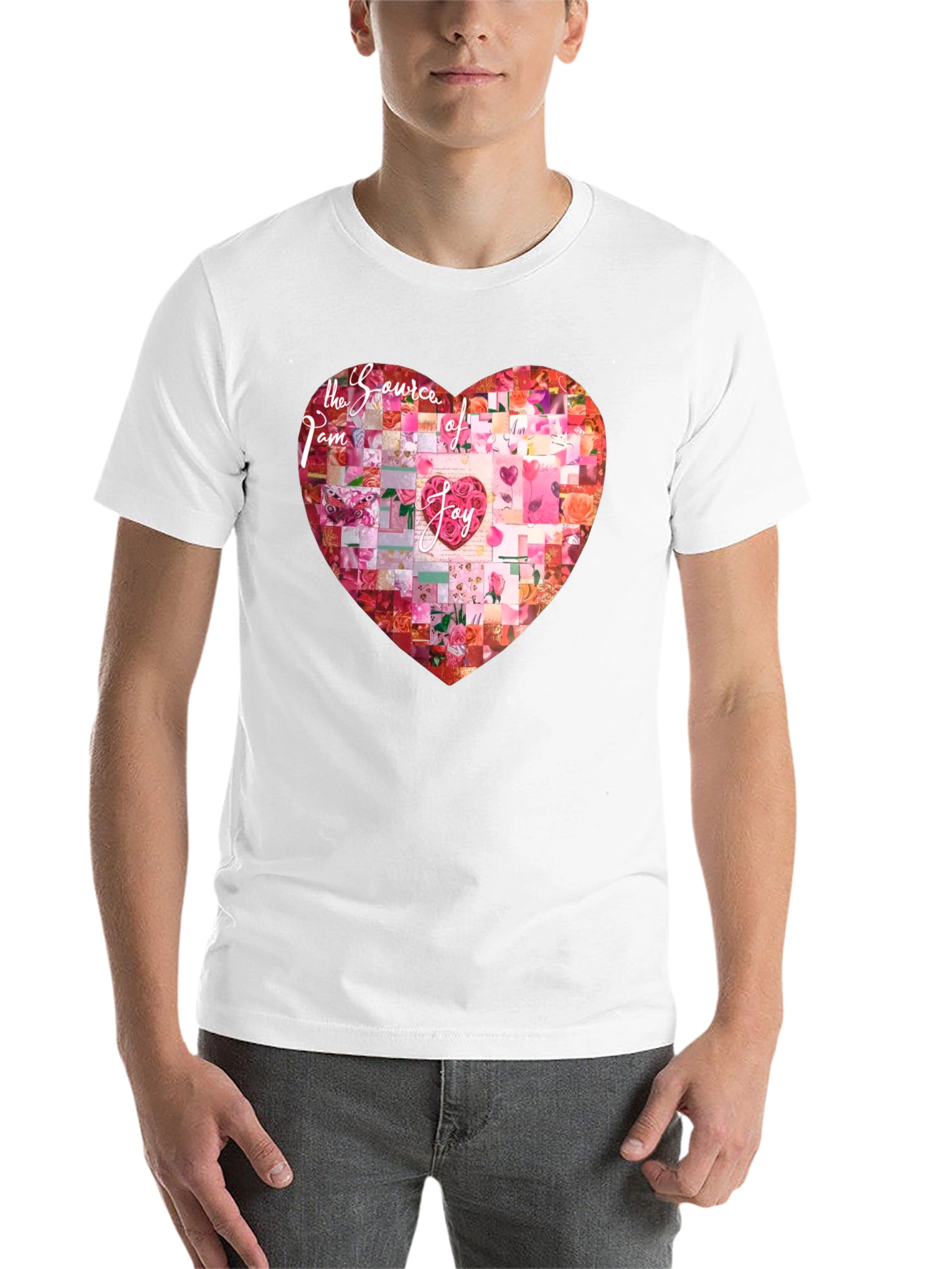 Black I am the Source of Joy Heart Graphic T-Shirt view 14