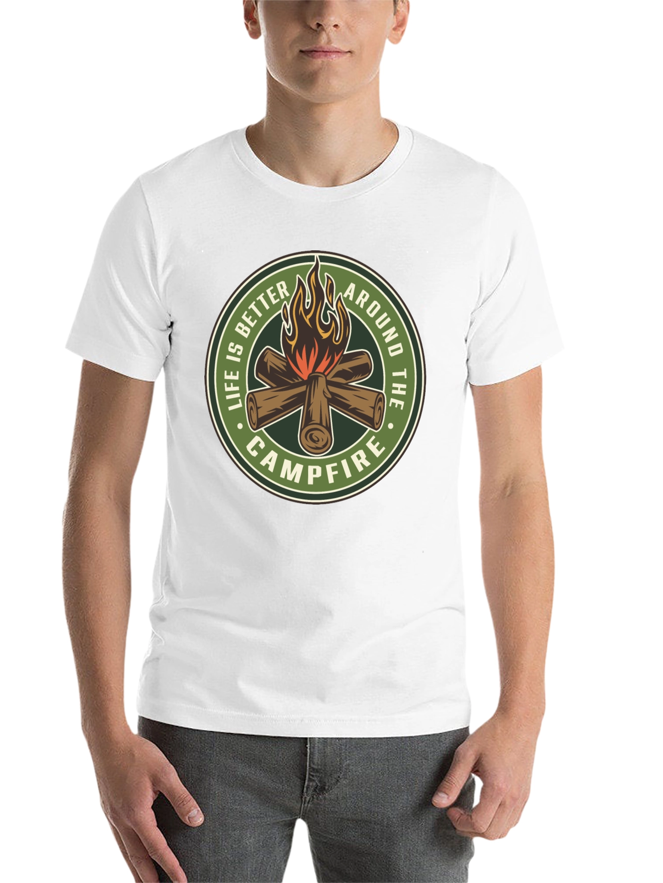 Black Campfire Graphic T-Shirt - Life Is Better Around The Campfire view 14