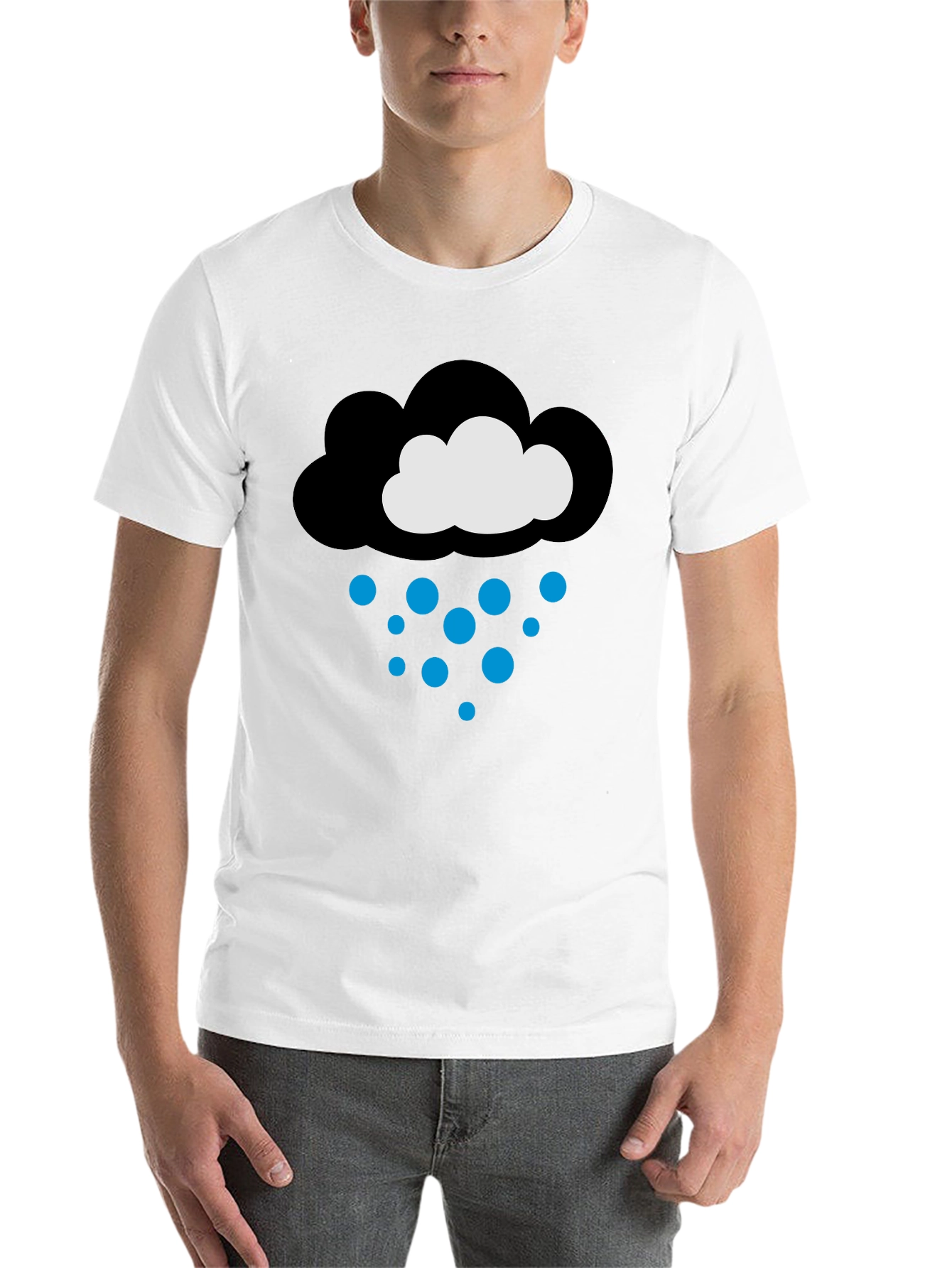 Black Rain Cloud Graphic T-Shirt - Black view 14