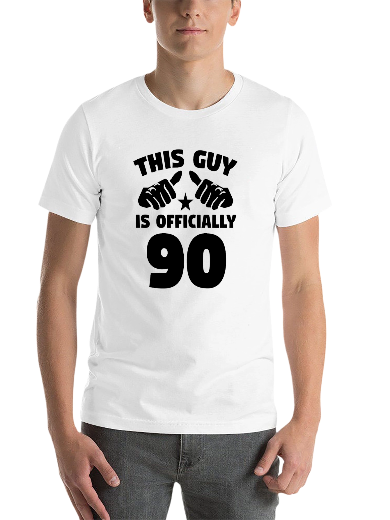 Black This Guy Is Officially 90 T-Shirt view 14