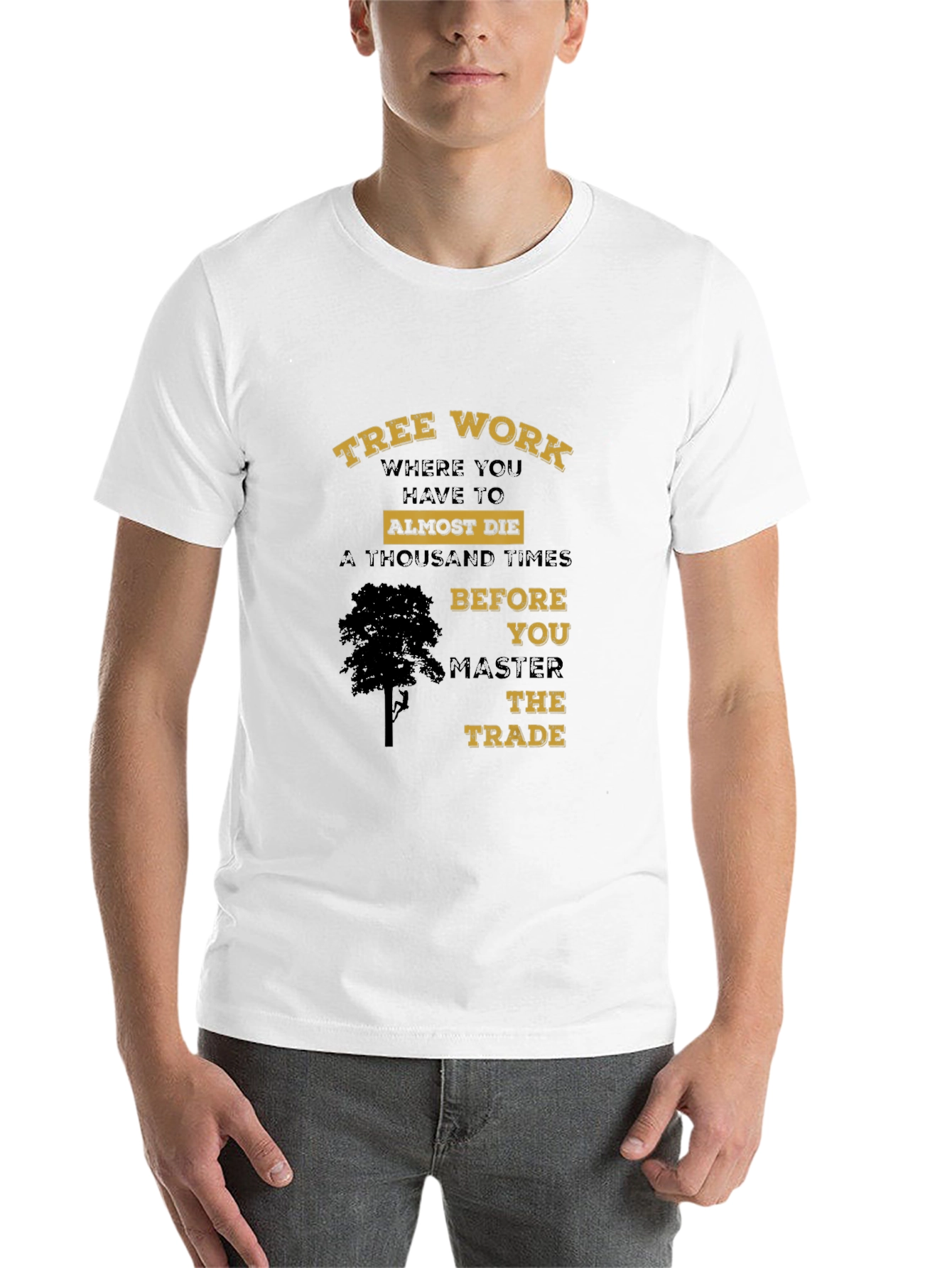 Black Tree Work Graphic T-Shirt view 14