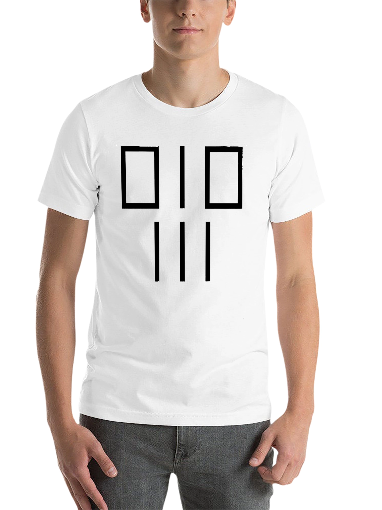 Black Modern Graphic Tee: Black Geometric Design Shirt view 14