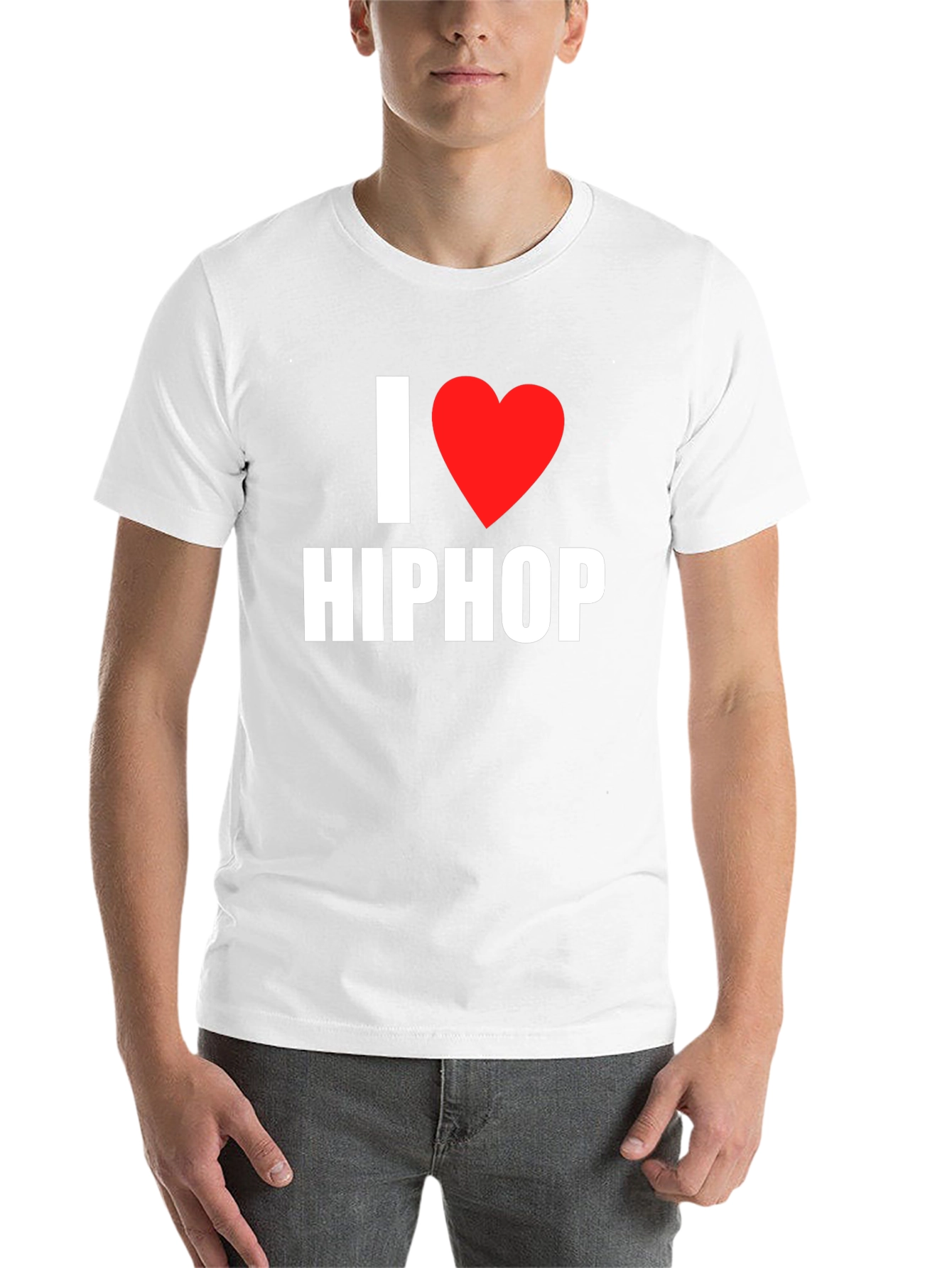 Black I Heart Hip Hop Graphic Black T-Shirt view 14