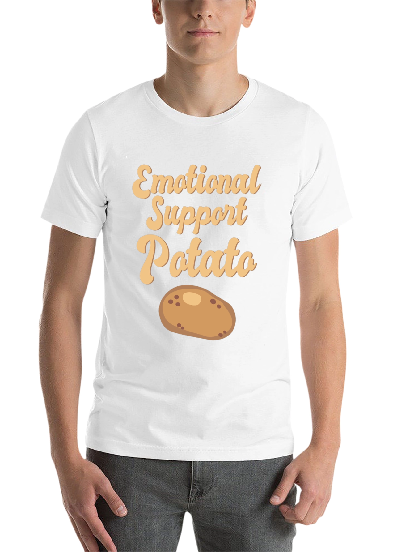 Black Emotional Support Potato T-Shirt - Cute & Comfy! view 14