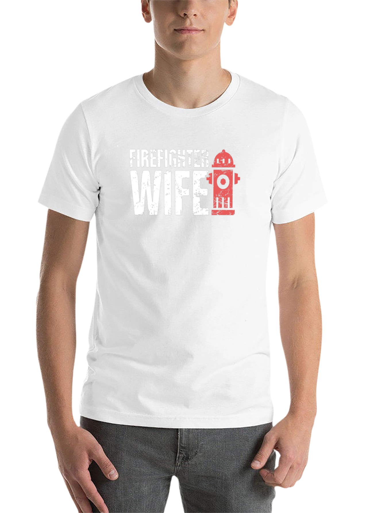 Black Firefighter Wife Black Graphic T-Shirt view 14