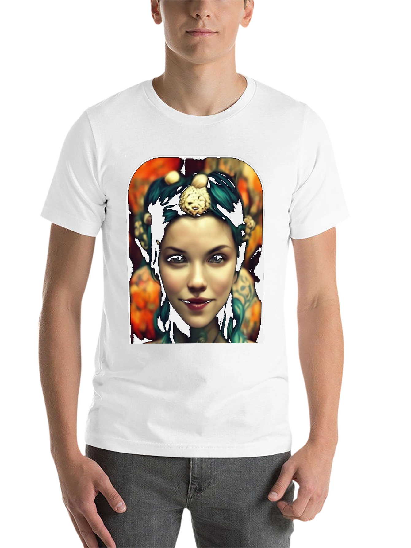 Black Artistic Portrait Tee - Unique Graphic Print view 14