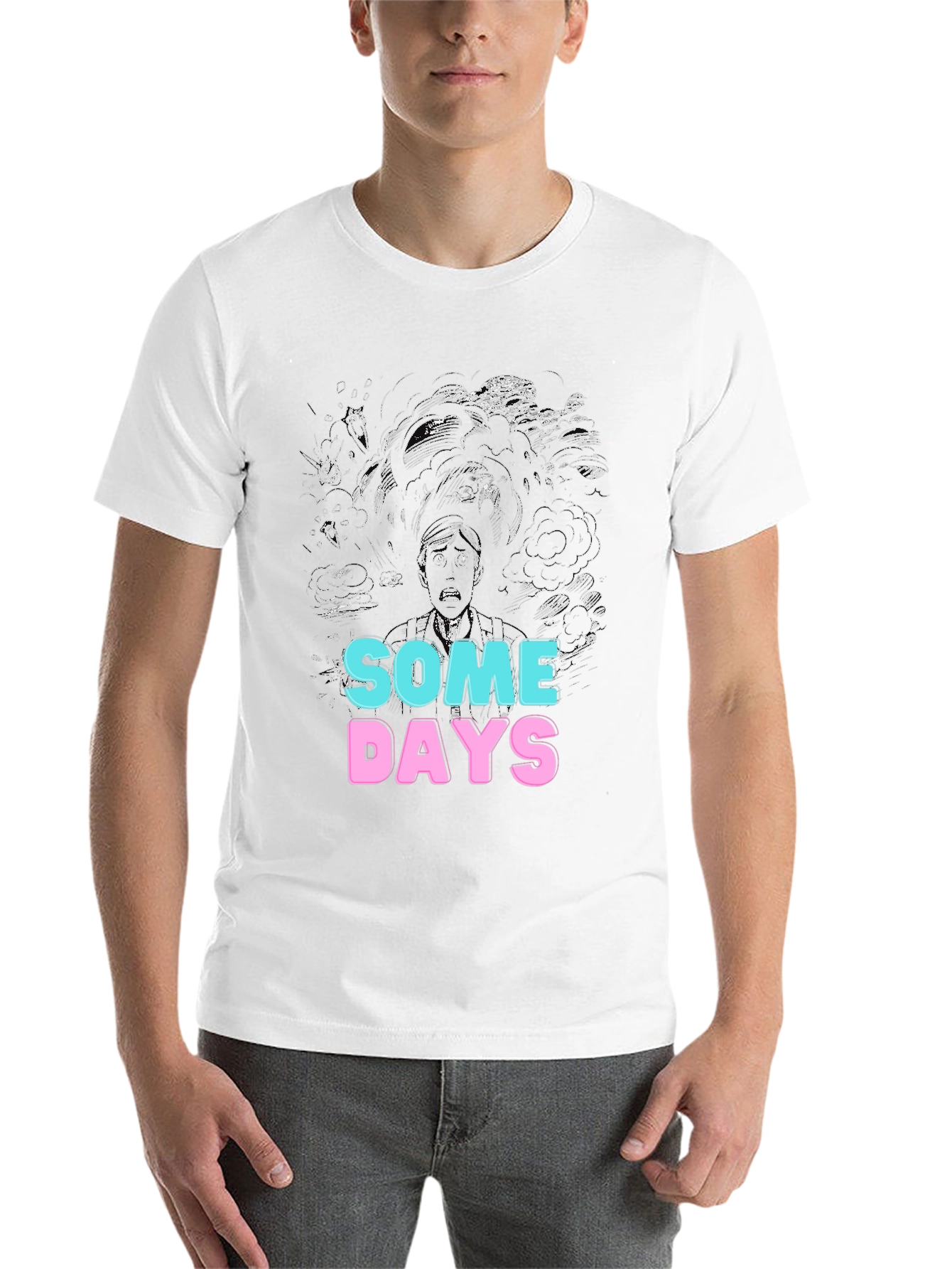 Black Some Days Graphic Tee - Unique Design view 14