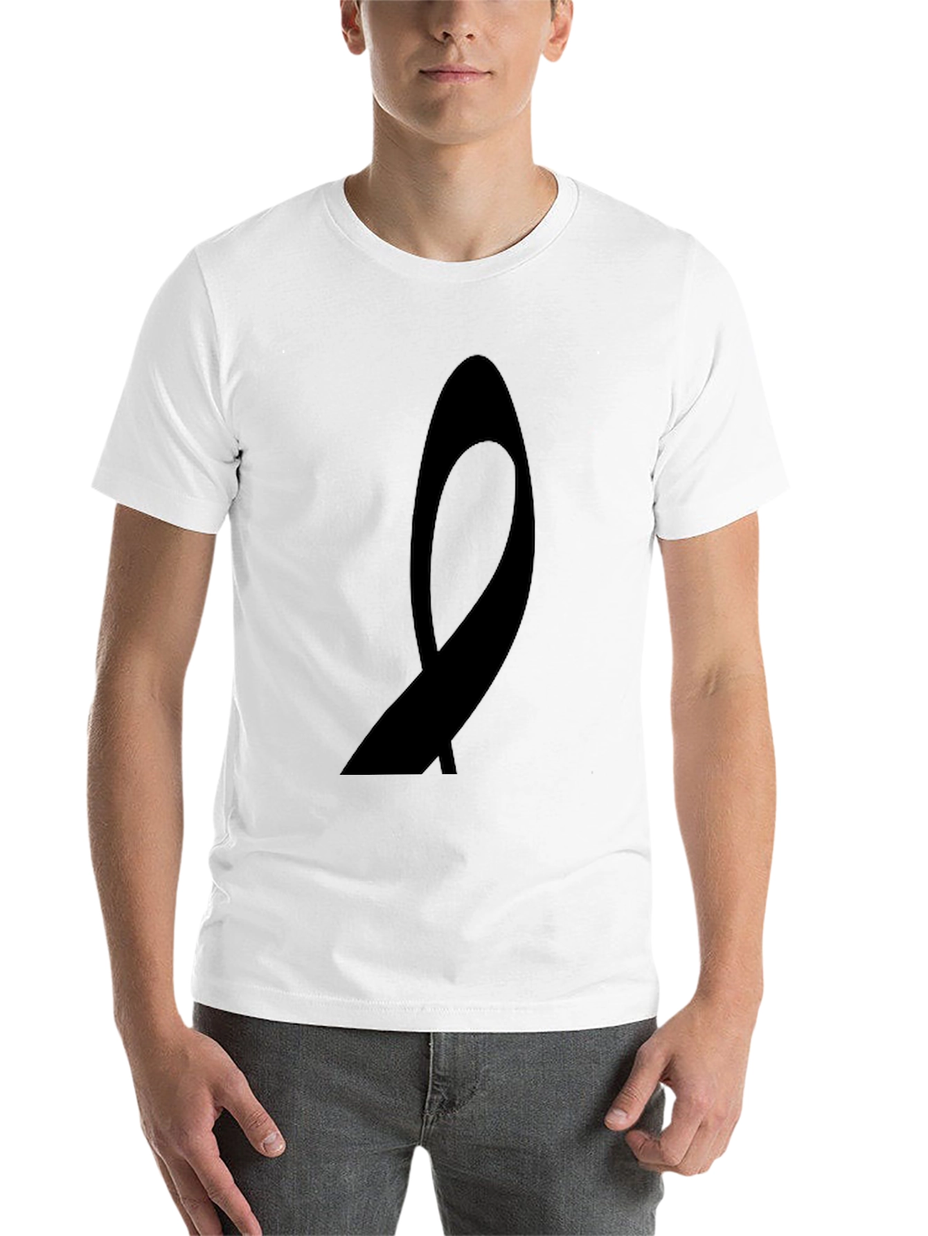 Black Men's Black Awareness Ribbon Graphic Tee view 14