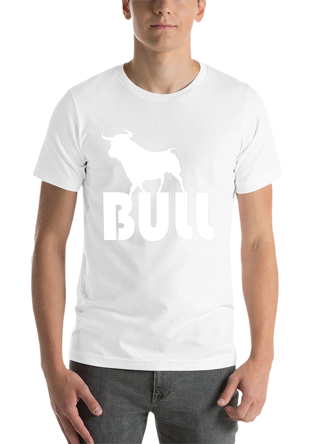 Black Bold Bull Graphic Tee - Black Cotton Blend view 14