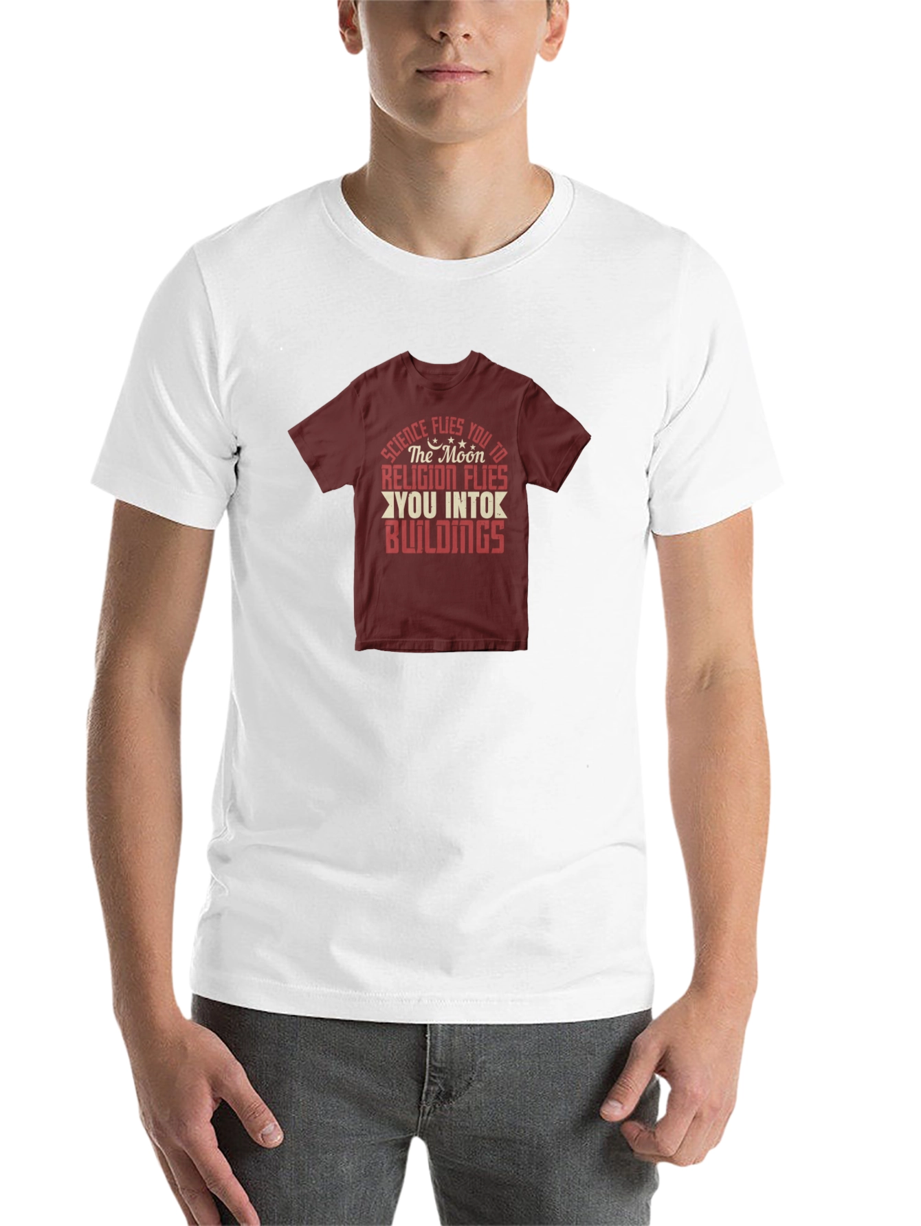 Black Science vs Religion Graphic T-Shirt view 14