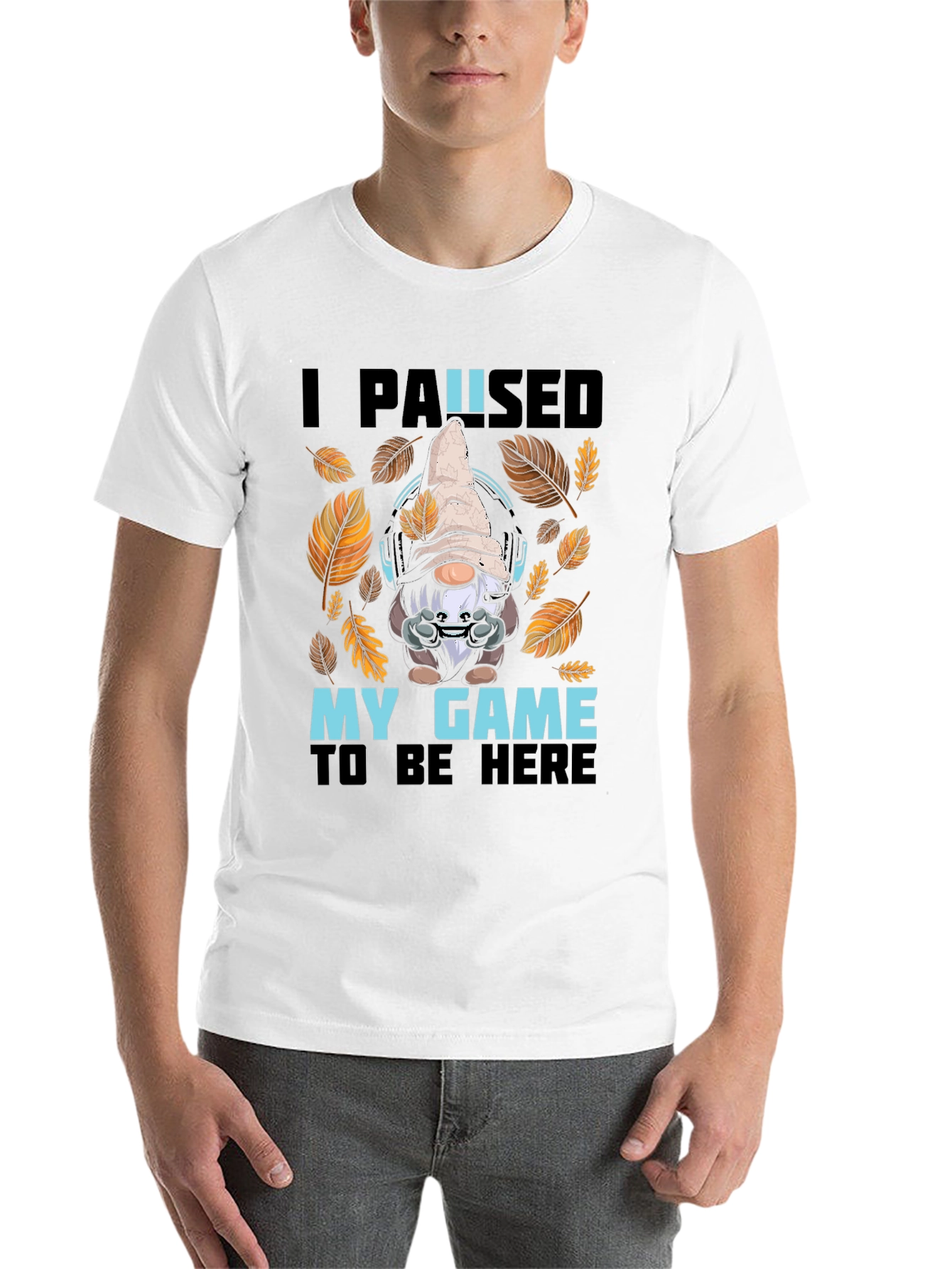 Black Gamer Gnome T-Shirt - I Paused My Game view 14