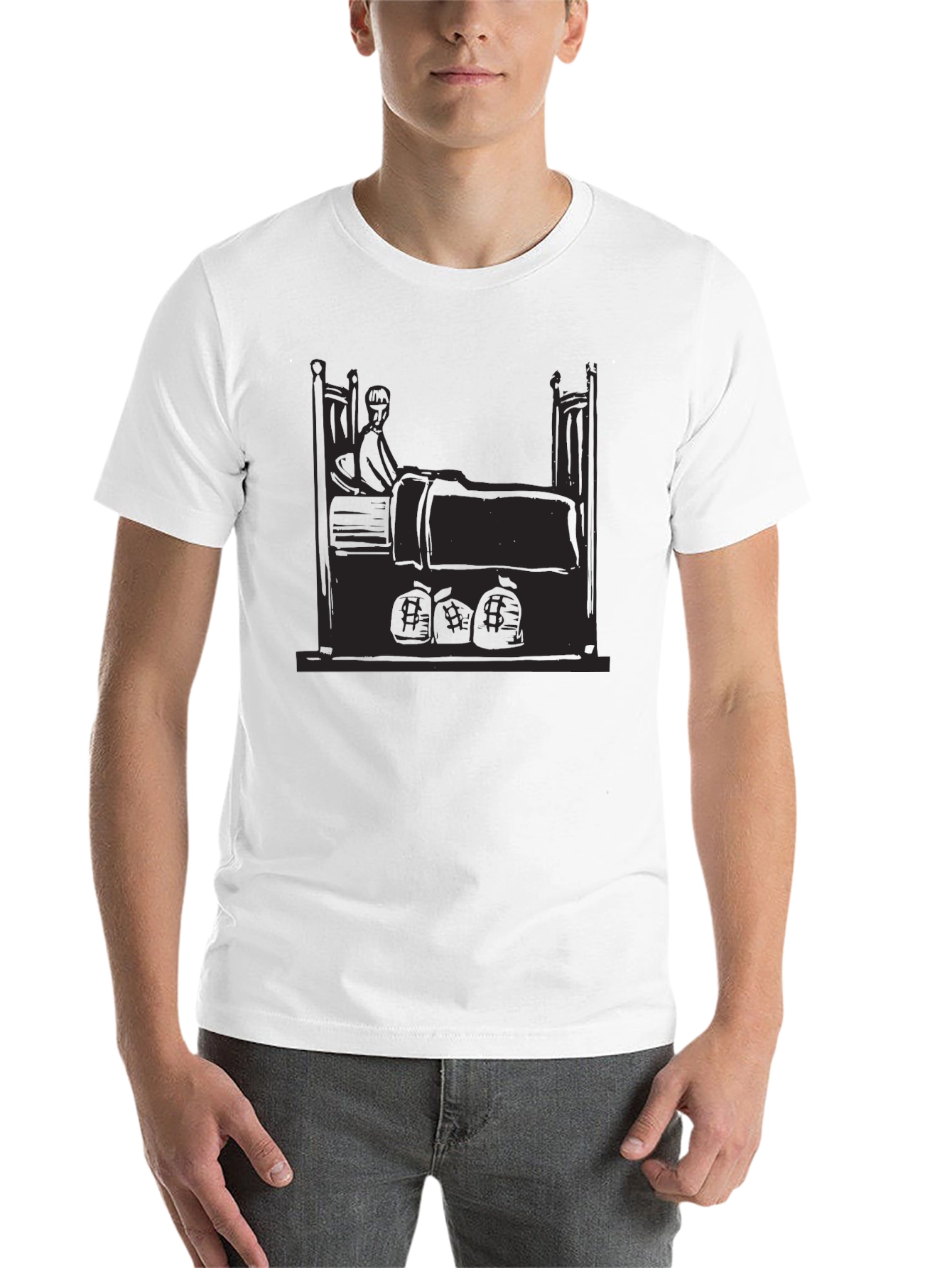 Black Black Graphic Tee - Sick Patient in Bed view 14