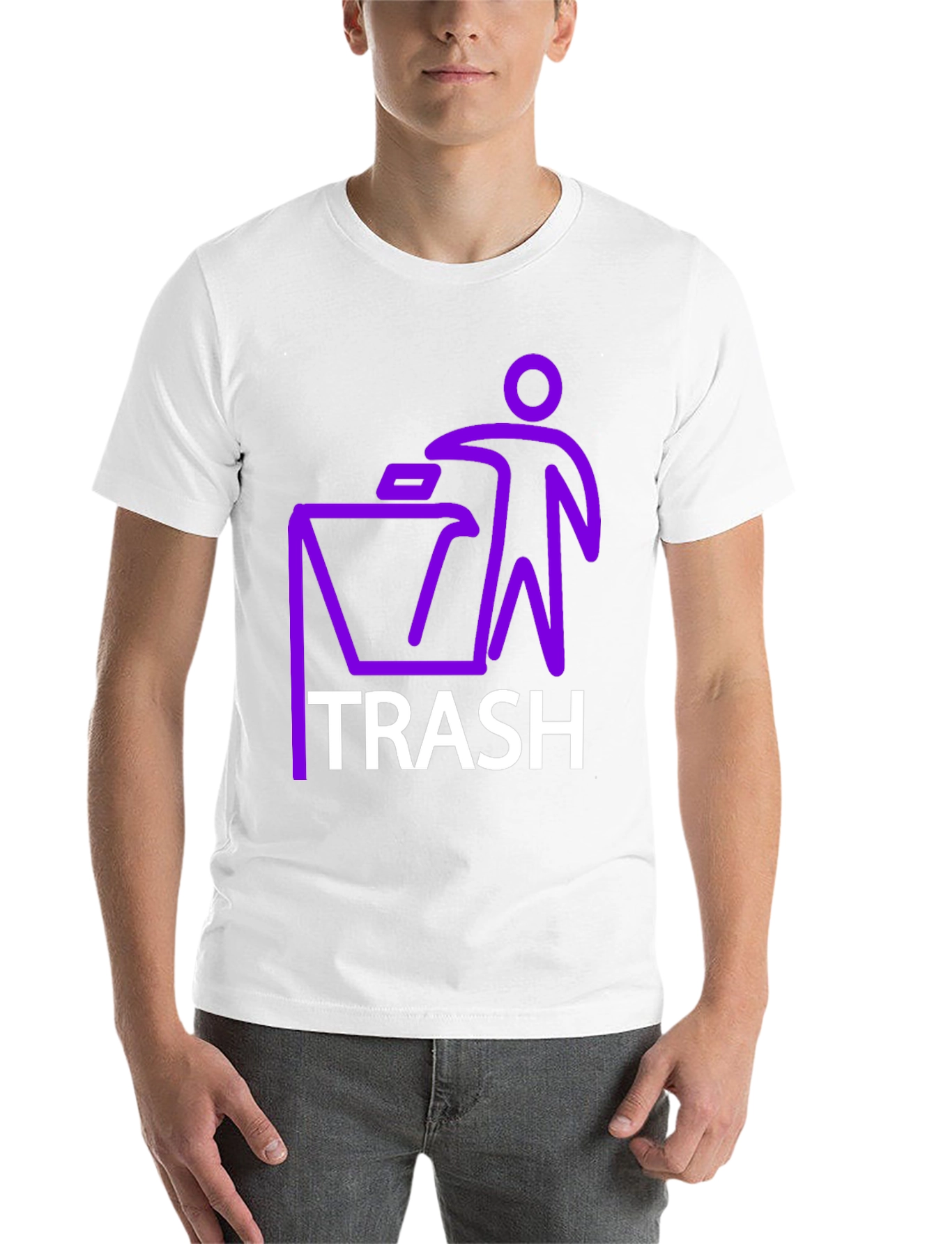 Black Trash Graphic T-Shirt - Novelty Design view 14