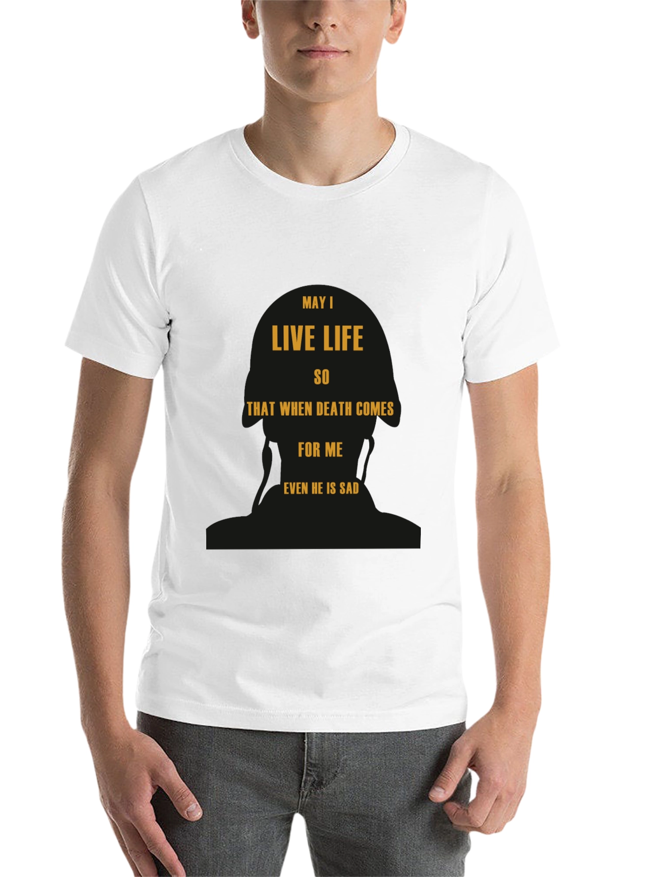 Black May I Live Life T-Shirt - Inspirational Black Tee view 14