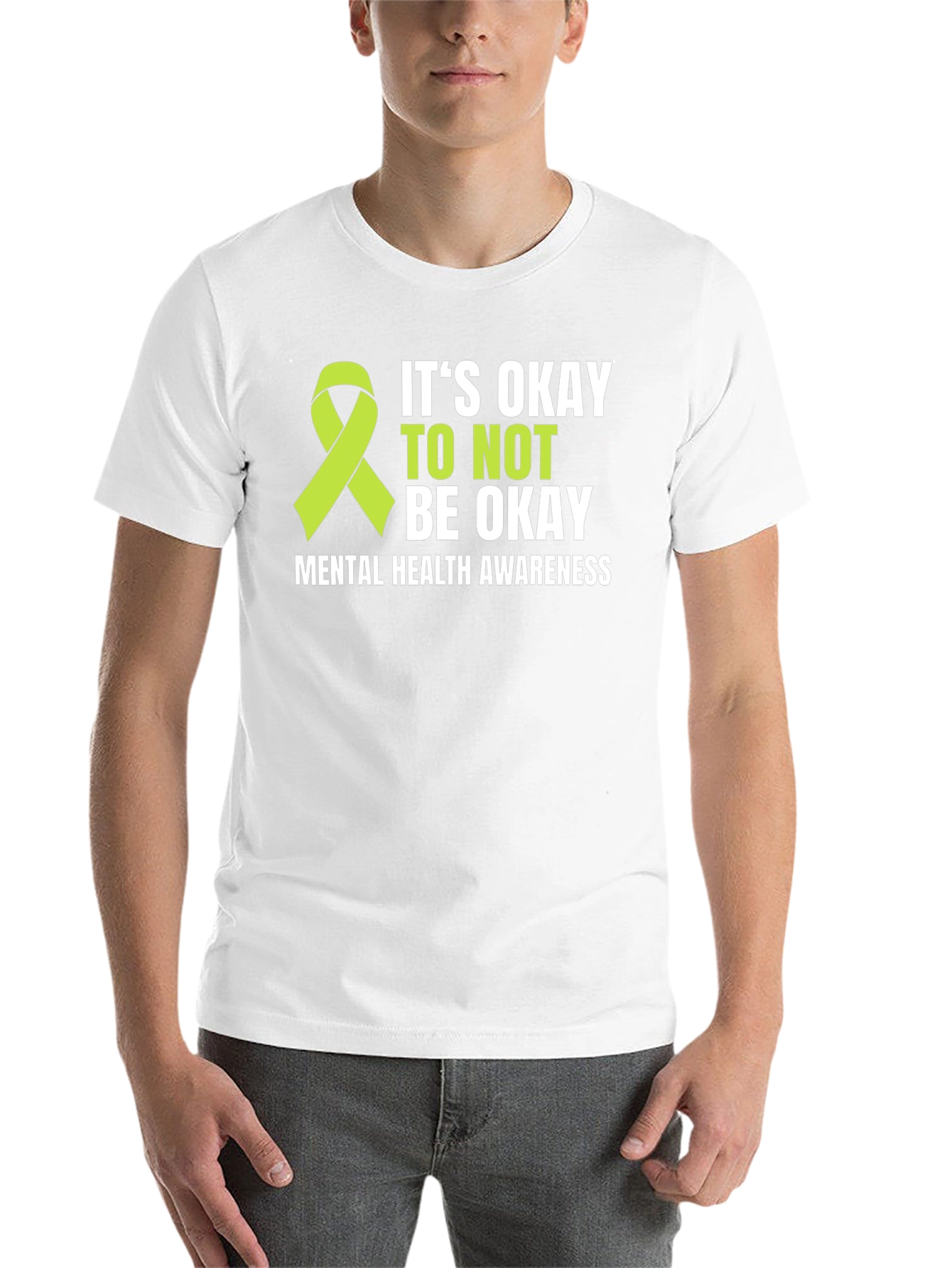 Black Mental Health Awareness T-Shirt - It's Okay to Not Be Okay view 14