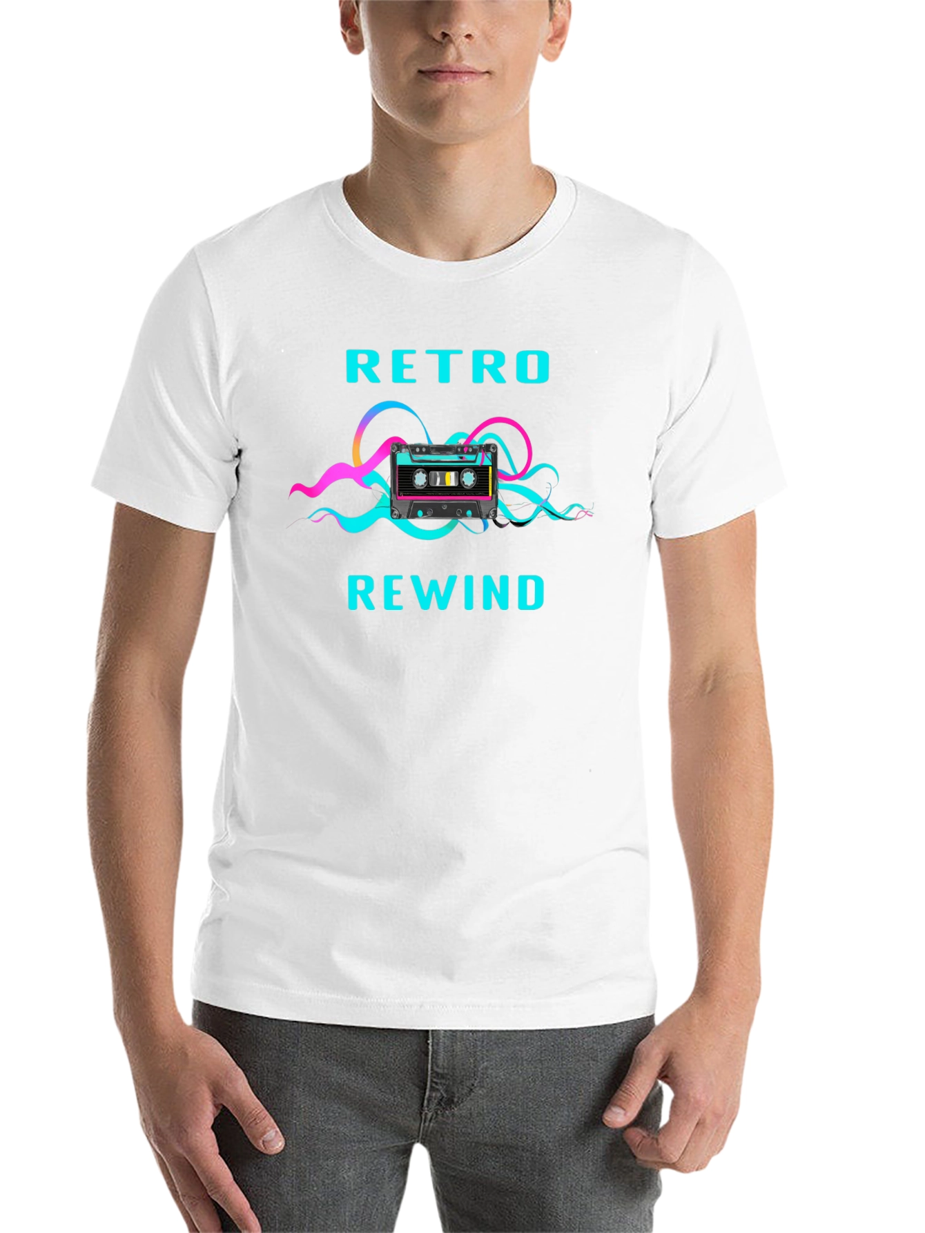 Black Retro Rewind Graphic Tee view 14