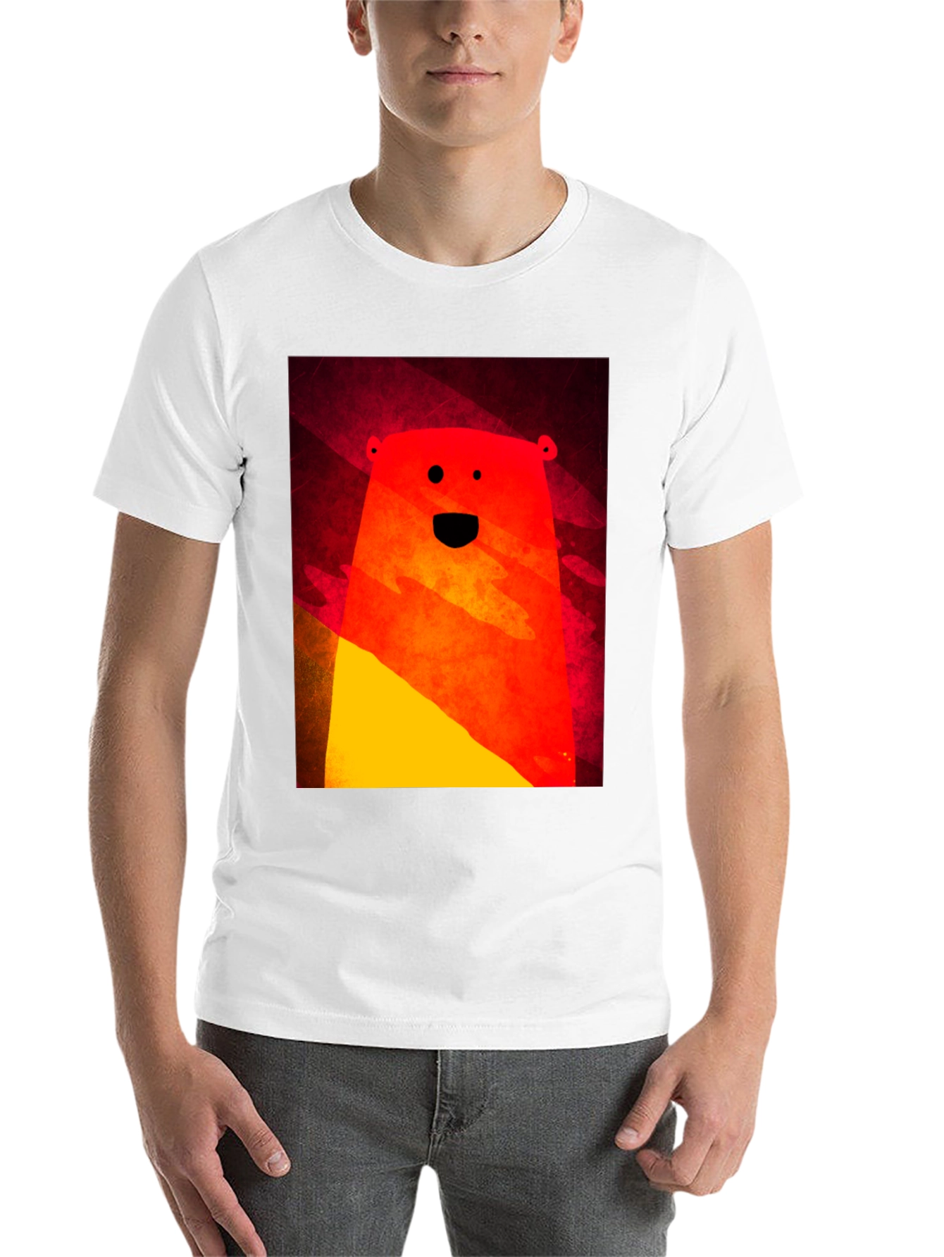 Black Funky Bear Graphic Tee - Modern Abstract Style view 14