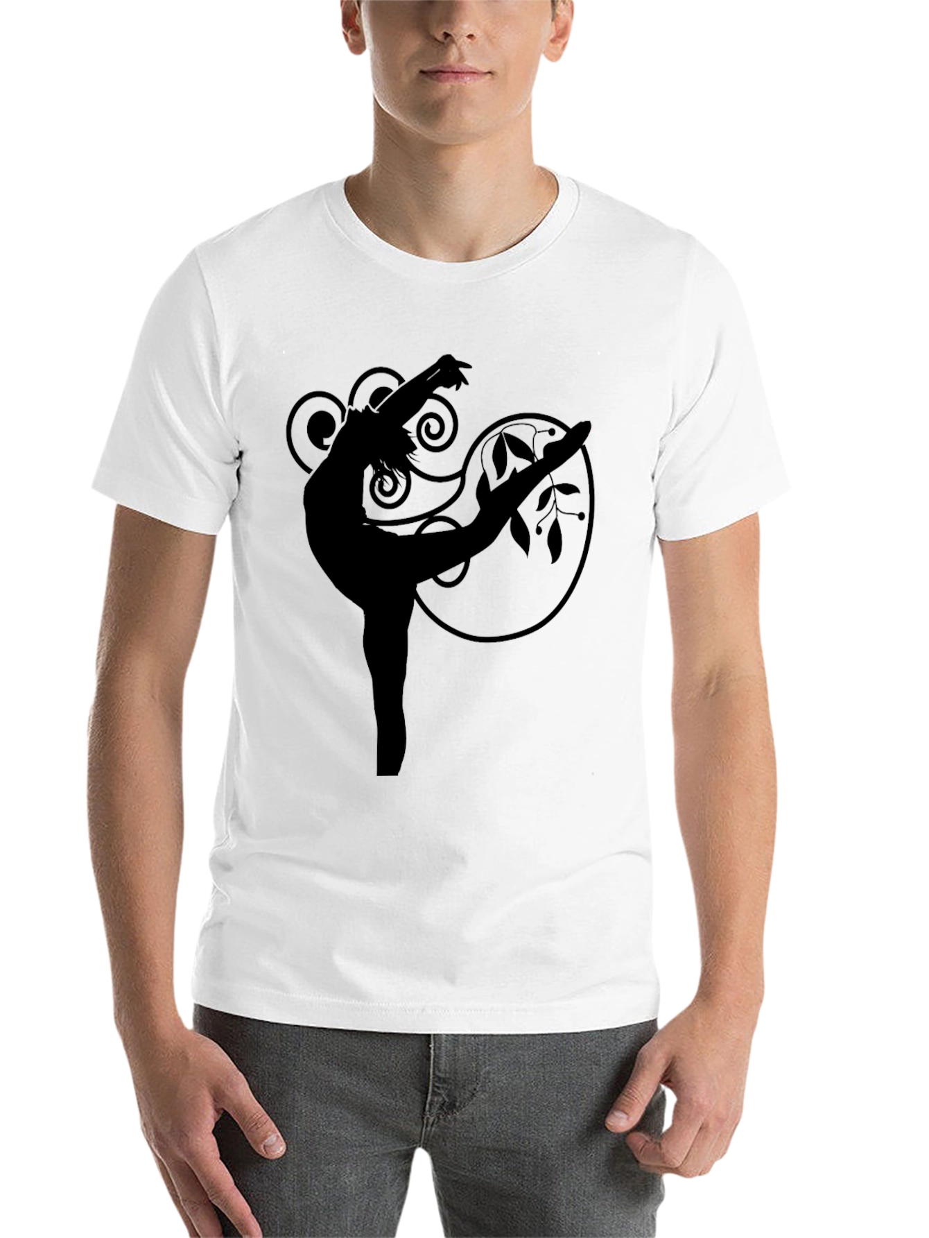 Black Elegant Dancer Graphic Tee - Black view 14
