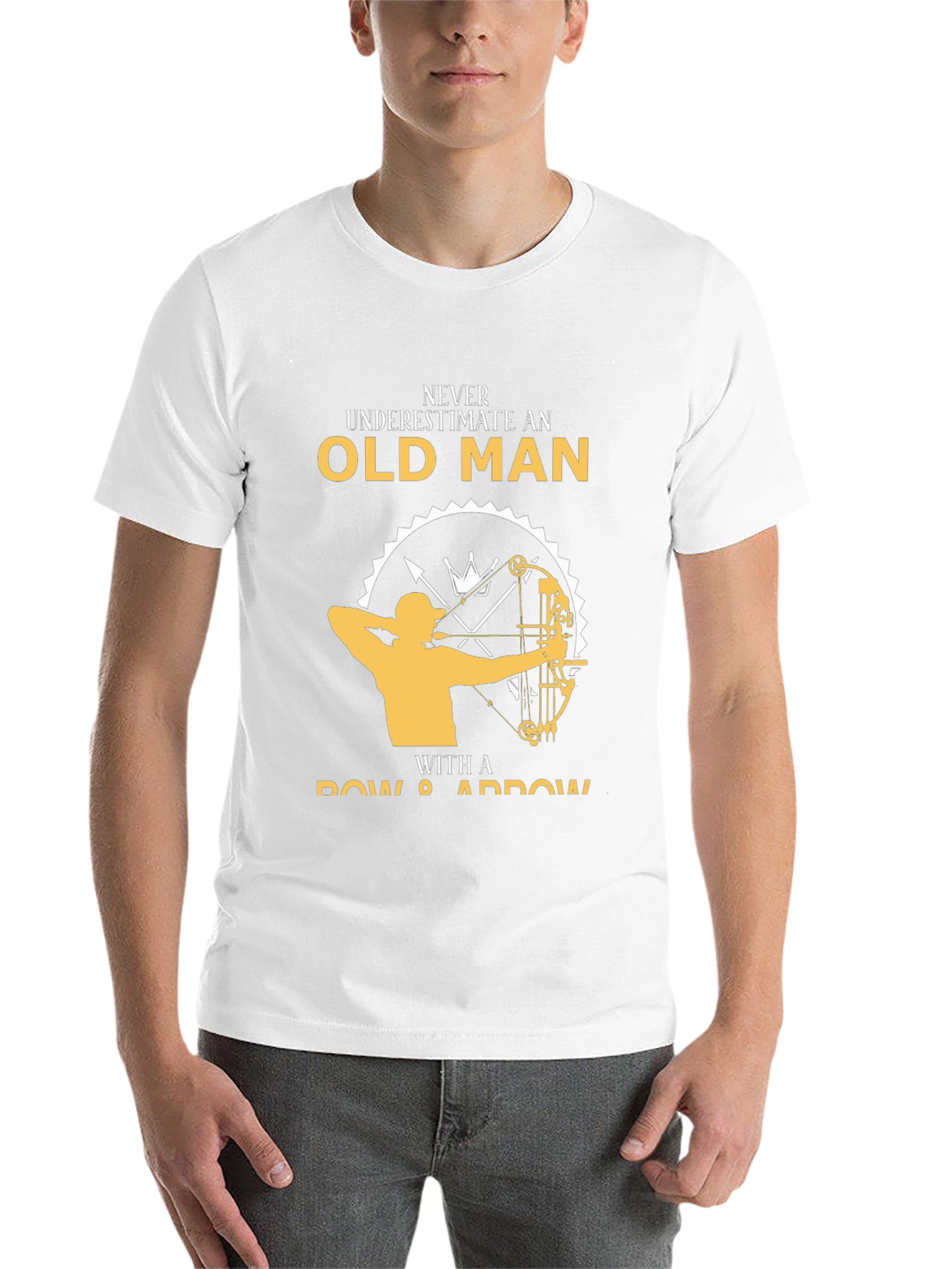 Black Never Underestimate Old Man T-Shirt view 14