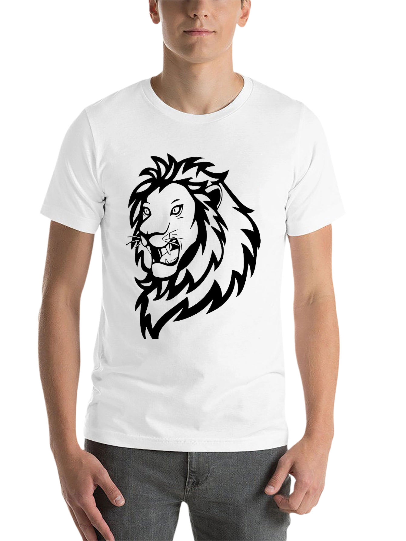 Black Black Lion Graphic Tee - Bold Statement view 14