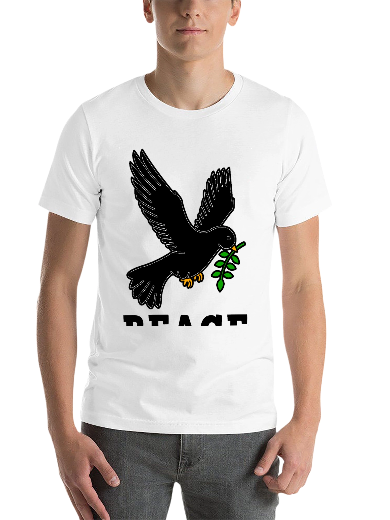 Black Peace Dove Graphic Tee - Black view 14