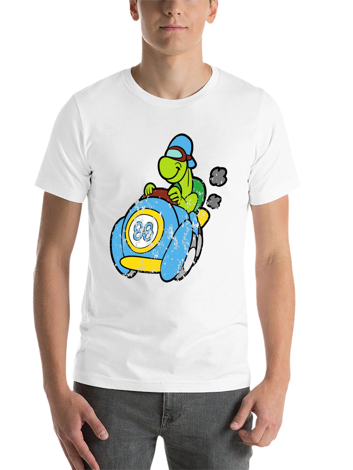 Black Turtle Car Graphic Tee - Unique Cartoon Design view 14