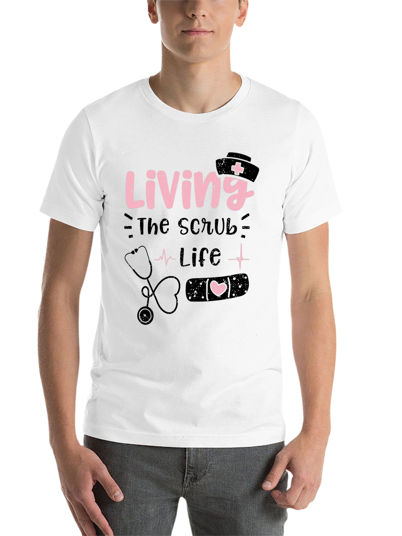 Black Living The Scrub Life T-Shirt - Nurse Gift view 14