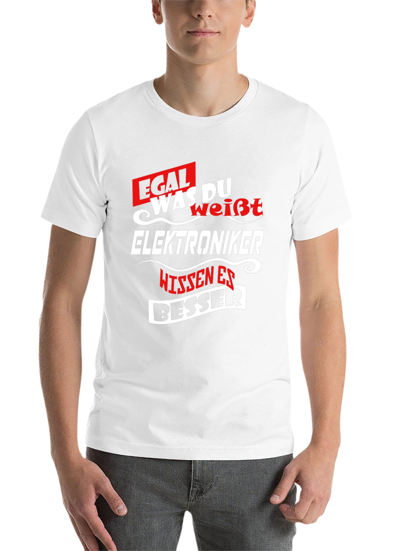 Black Electronics Expert T-Shirt - Egal Was Du WeiBt view 14