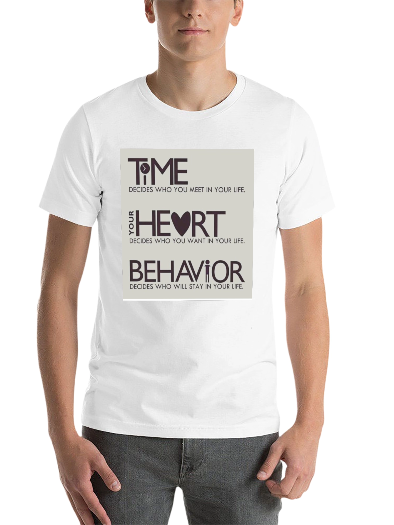 Black Time, Heart, & Behavior Graphic Tee view 14