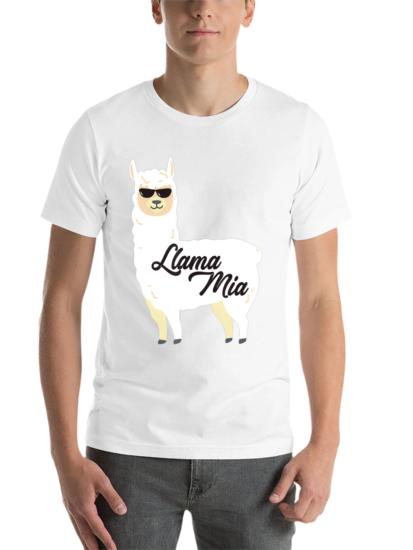 Black Llama Mia Graphic T-Shirt - Funny Animal Tee view 14