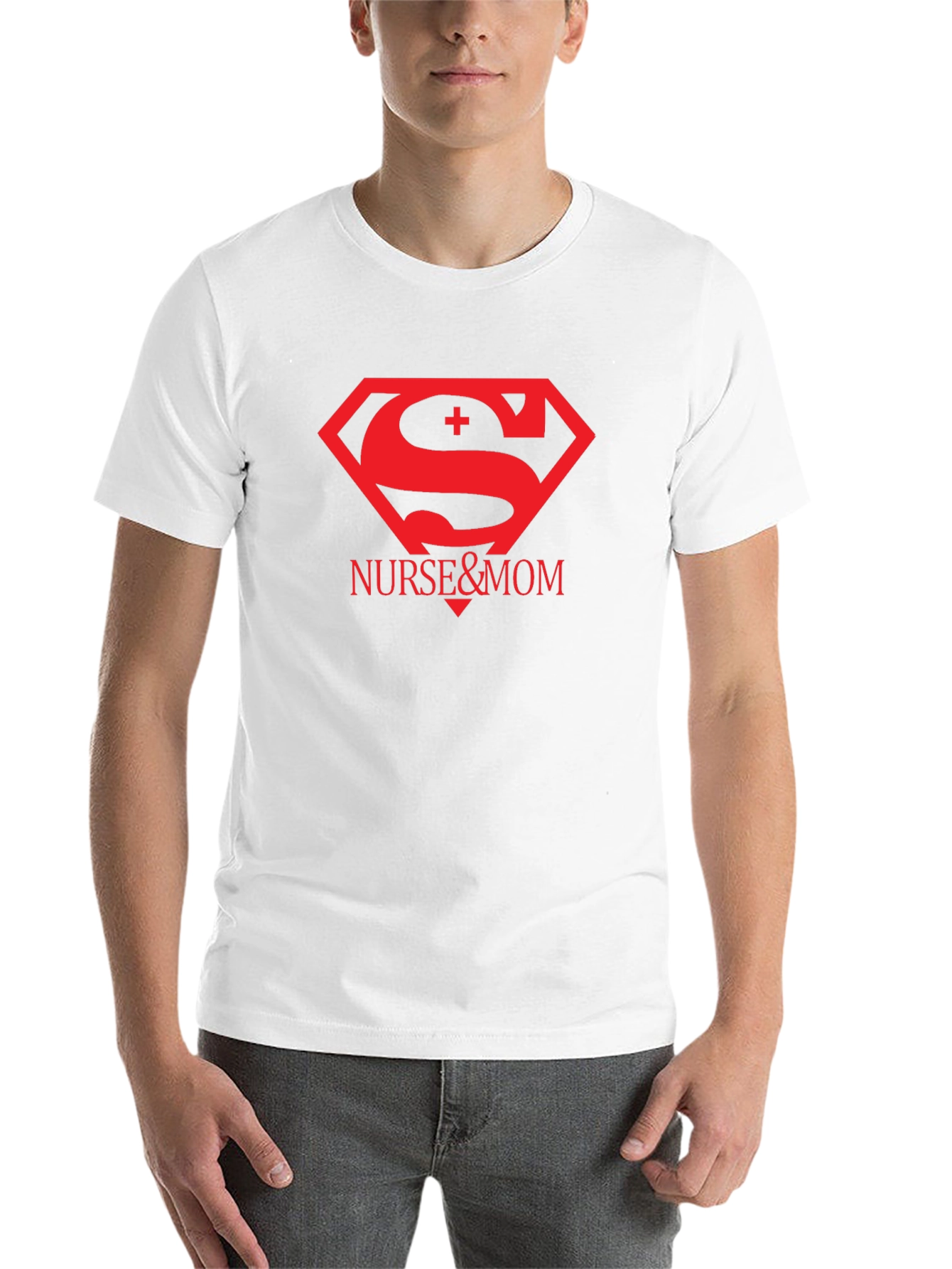 Black Nurse & Mom Superhero T-Shirt view 14