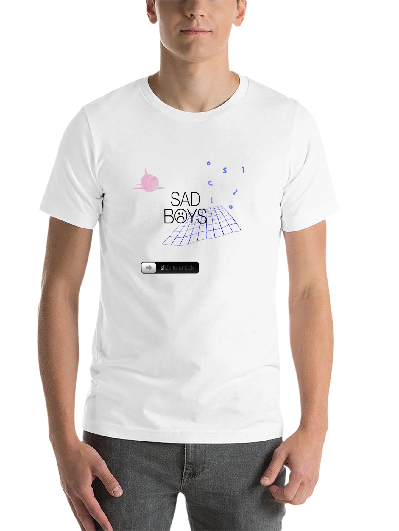 Black Sad Boys Graphic Print T-Shirt - Black view 14