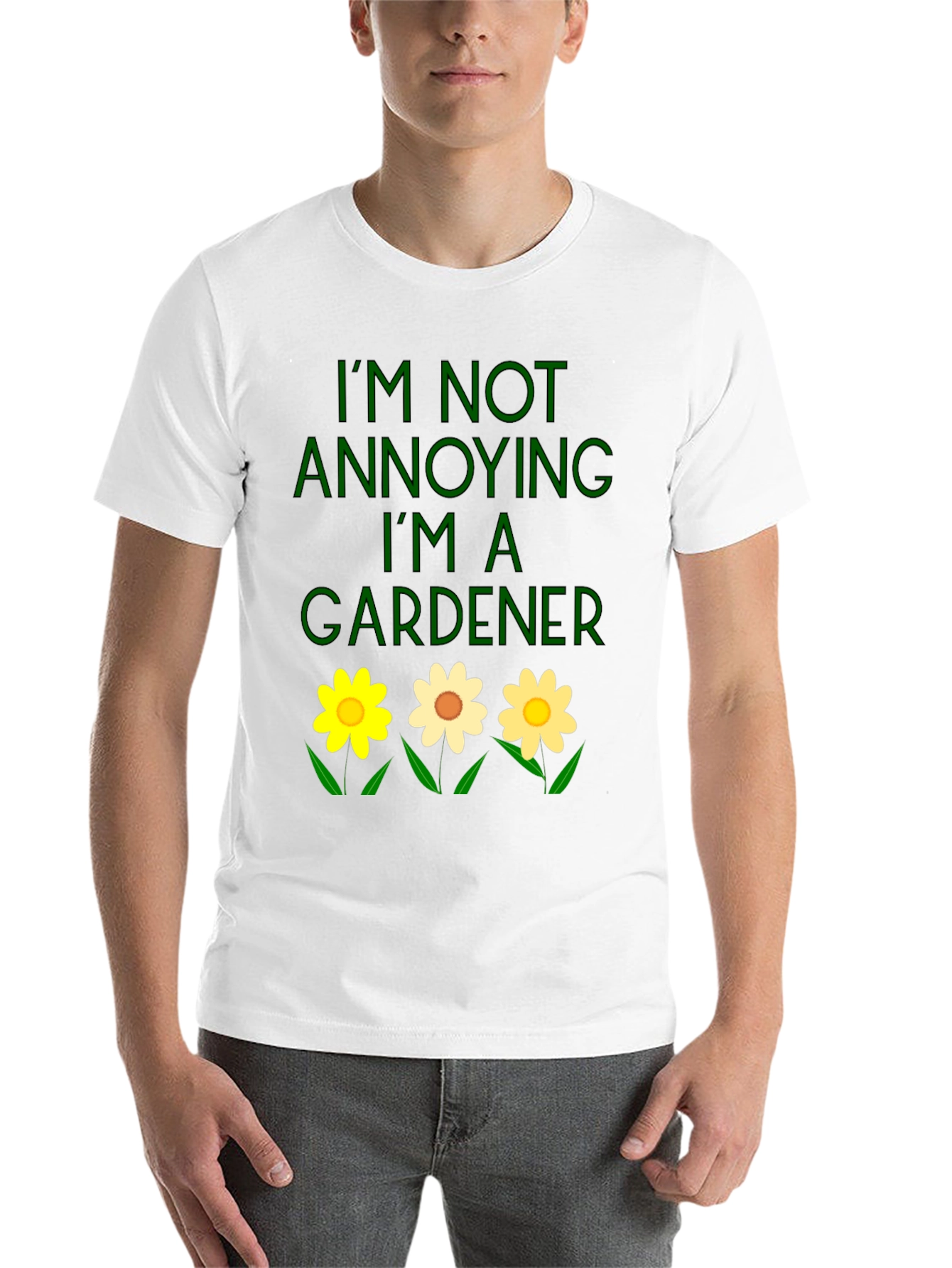 Black Gardener T-Shirt - I'm Not Annoying Funny Garden Shirt view 14
