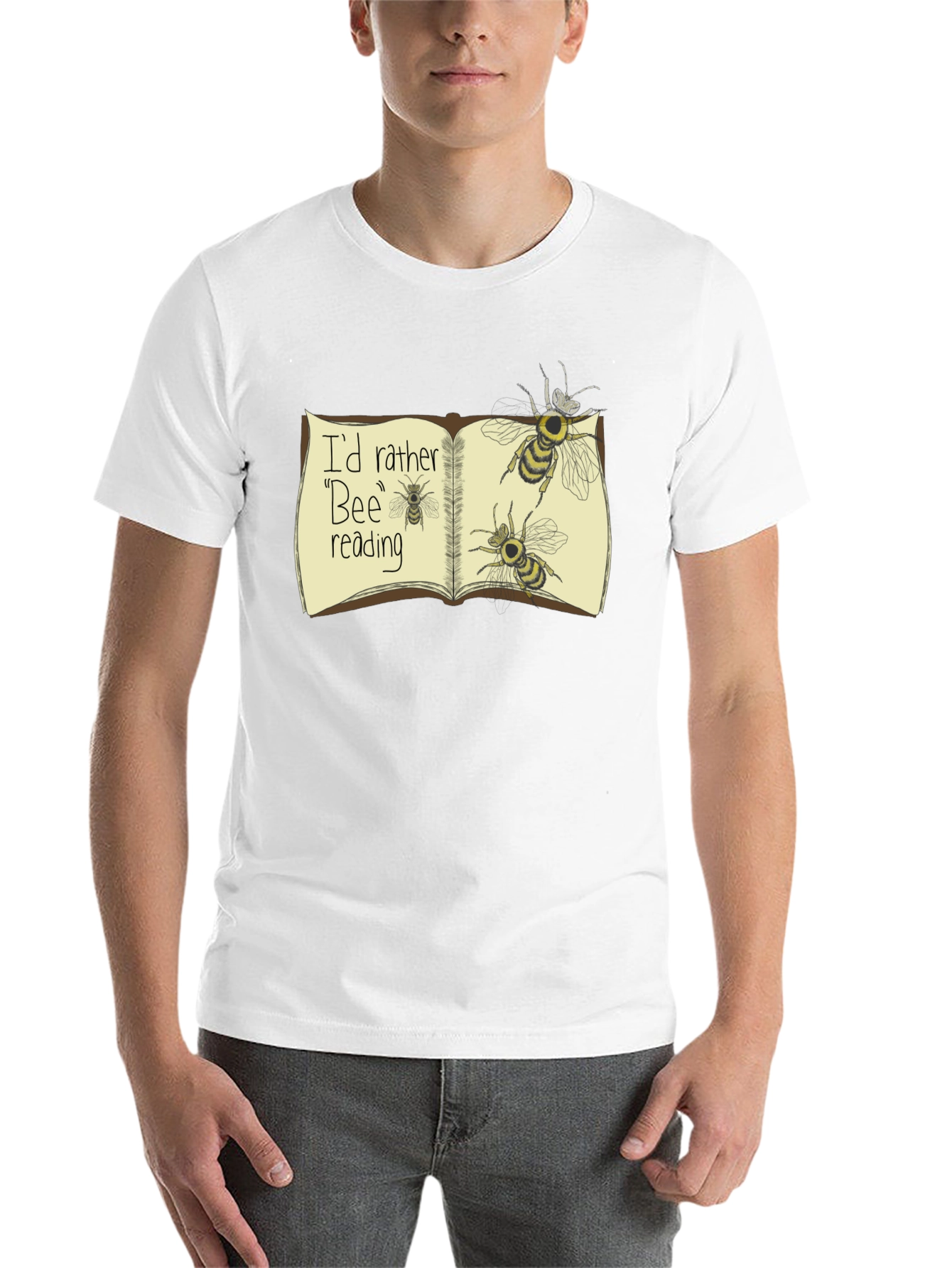 Black Bee Reading T-Shirt Funny Book Lover Tee view 14