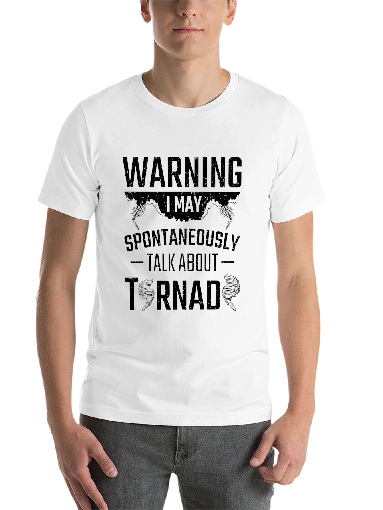 Black Warning: I May Spontaneously Talk About Tornadoes T-Shirt view 14