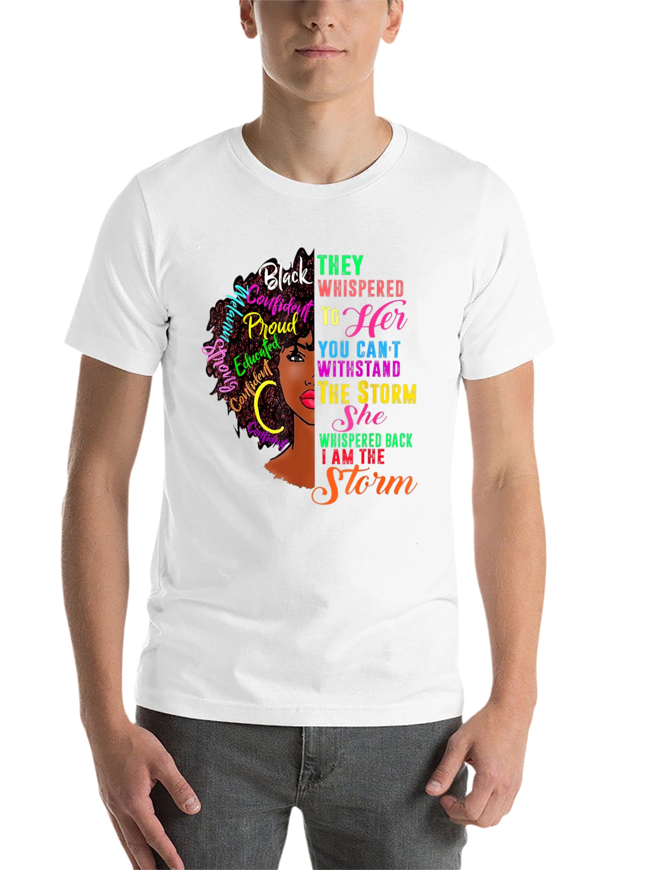 Black Black Confident Woman Graphic T-Shirt view 14