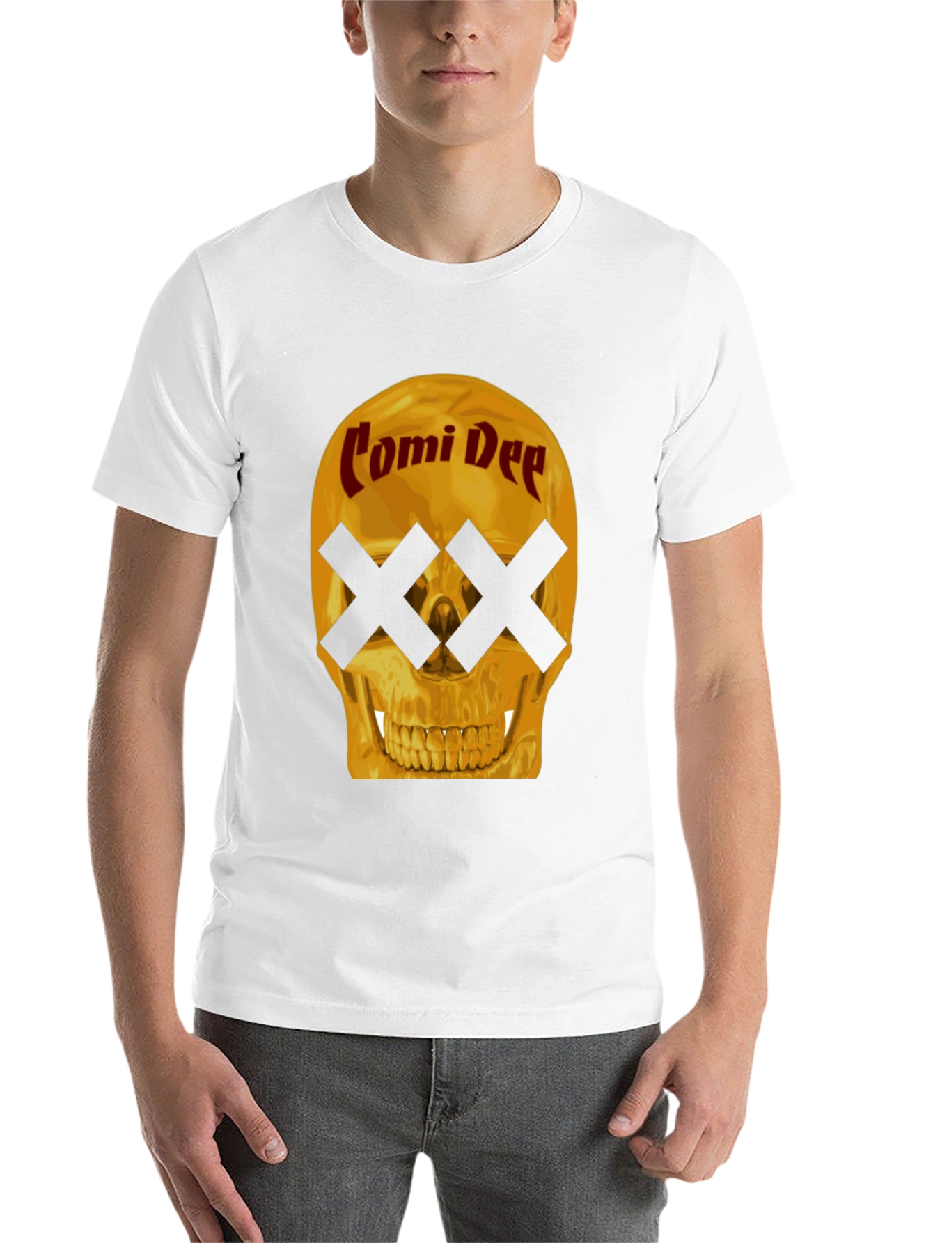 Black Comi Dee Skull T-Shirt - Black Graphic Tee view 14