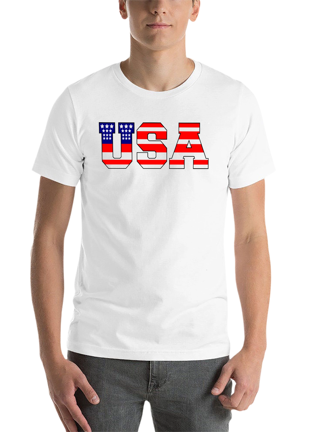 USA Patriotic T-Shirt - Red, White, and Blue - 14