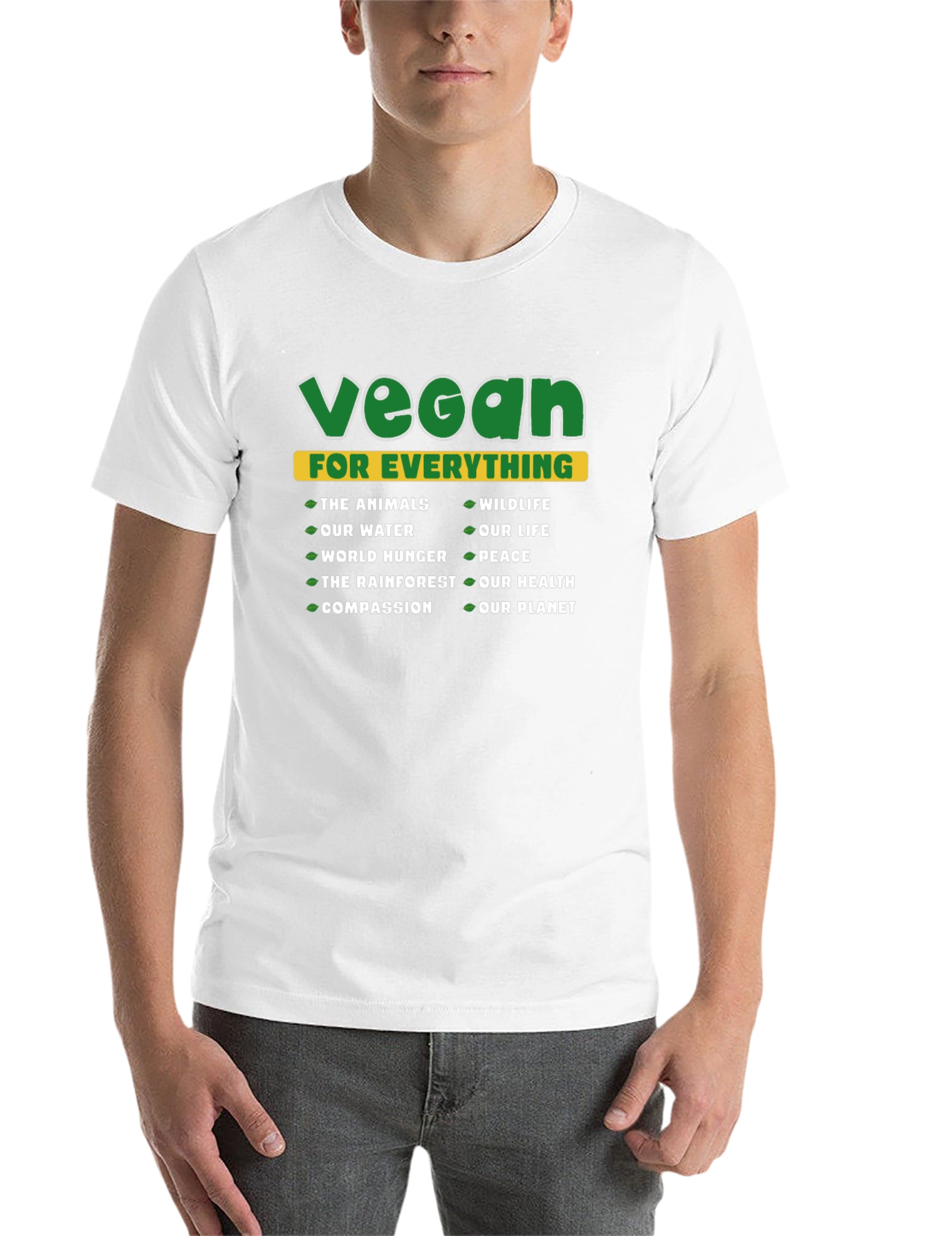 Black Vegan For Everything Graphic T-Shirt view 14