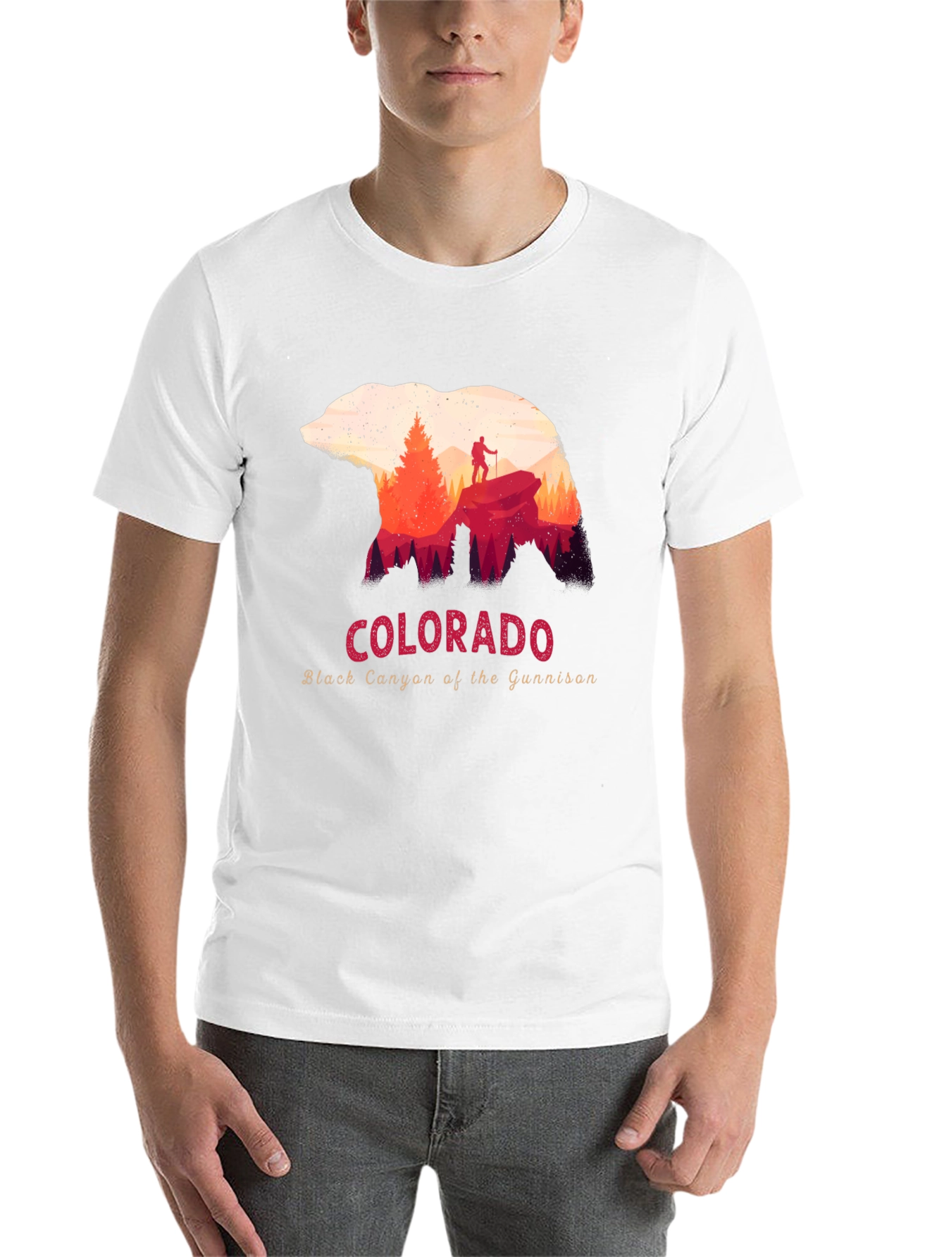 Black Colorado Black Canyon Bear Graphic T-Shirt view 14