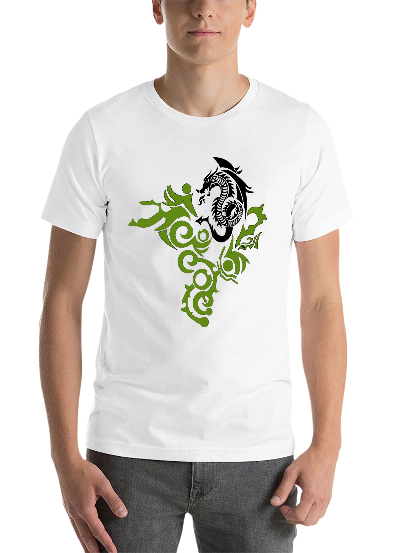 Black Dragon Tattoo Graphic Black T-Shirt view 14