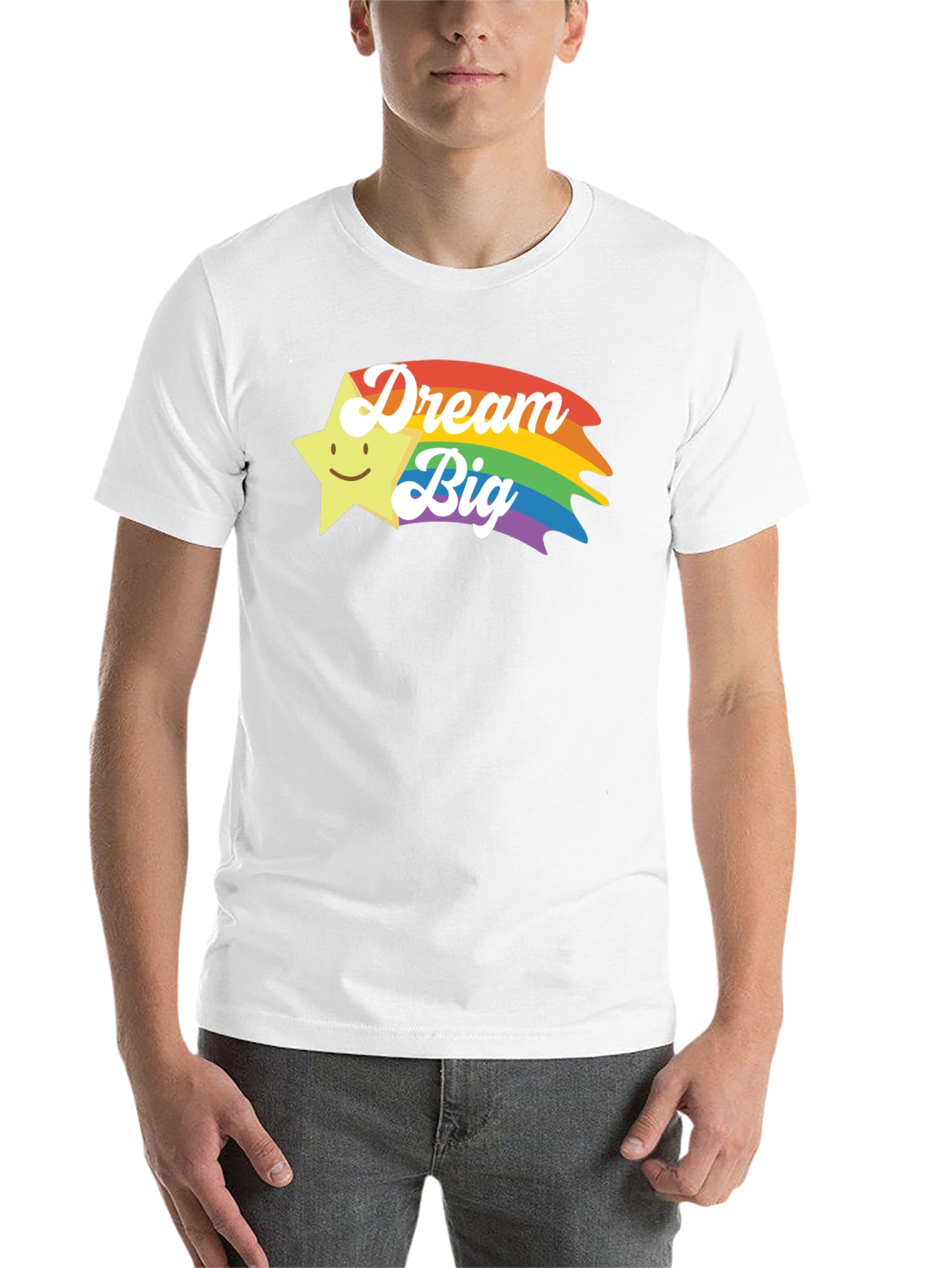 Black Dream Big Rainbow Star Graphic T-Shirt view 14