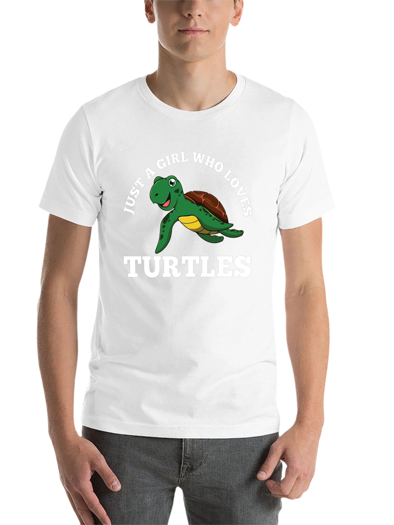 Black Just A Girl Who Loves Turtles Black T-Shirt view 14