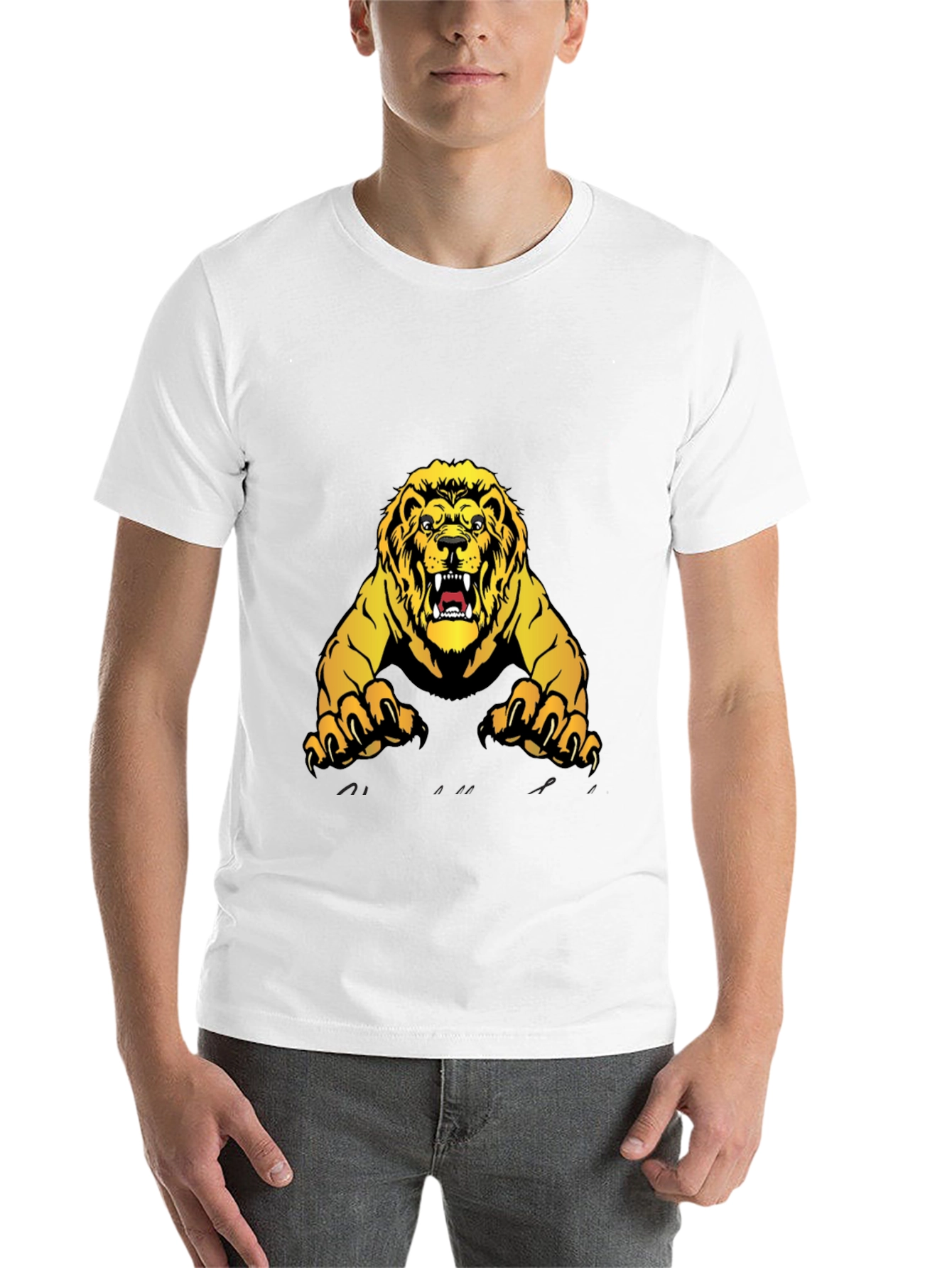 Black Lion Graphic Black T-Shirt - Fierce Style view 14