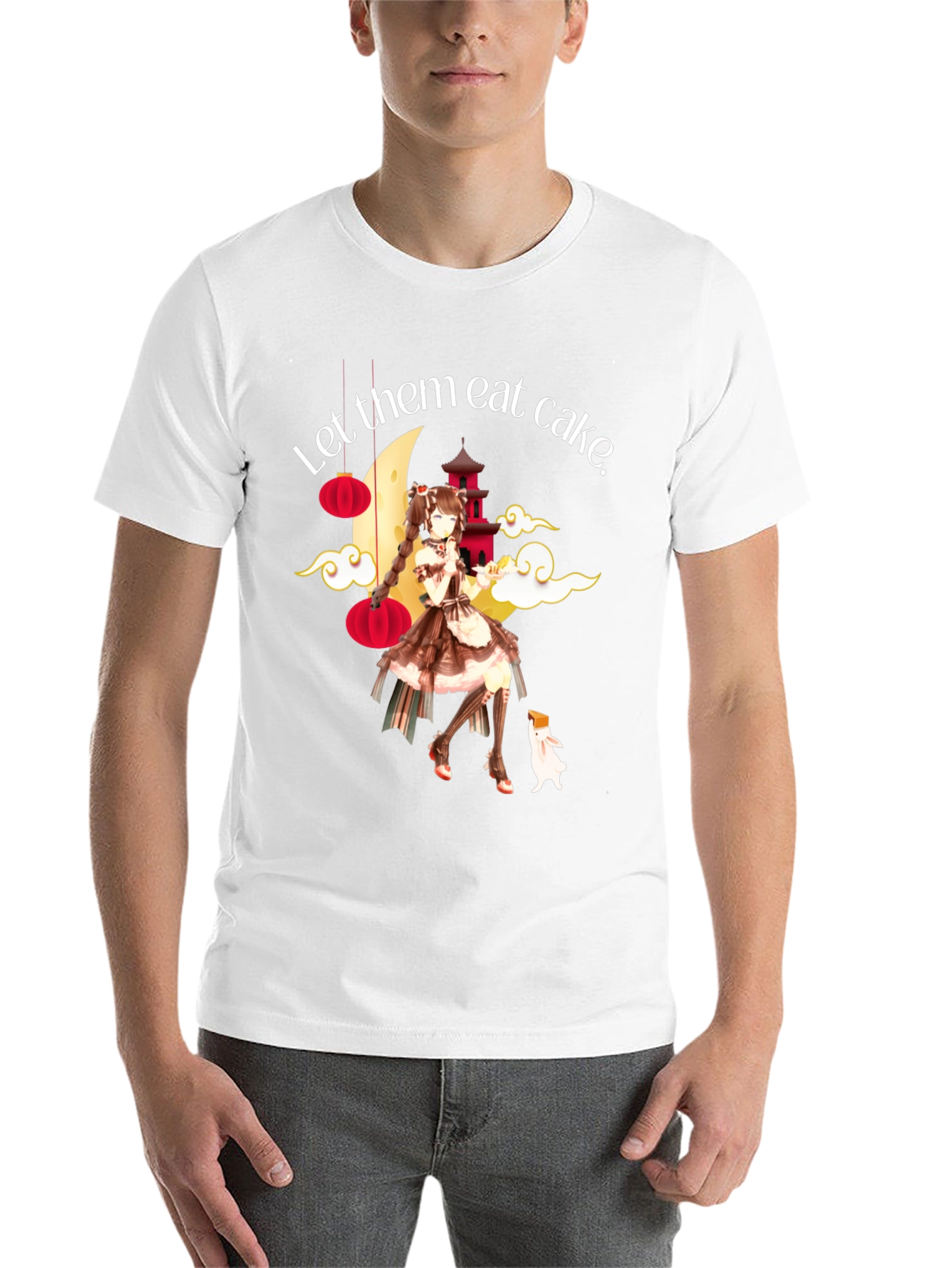 Black Let Them Eat Cake Anime T-Shirt view 14