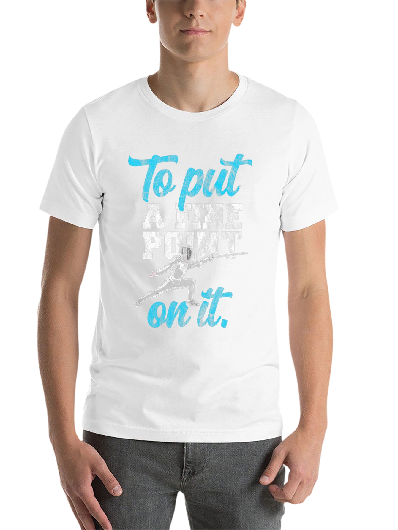 Black Fencing T-Shirt: "To Put A Fine Point on It" view 14