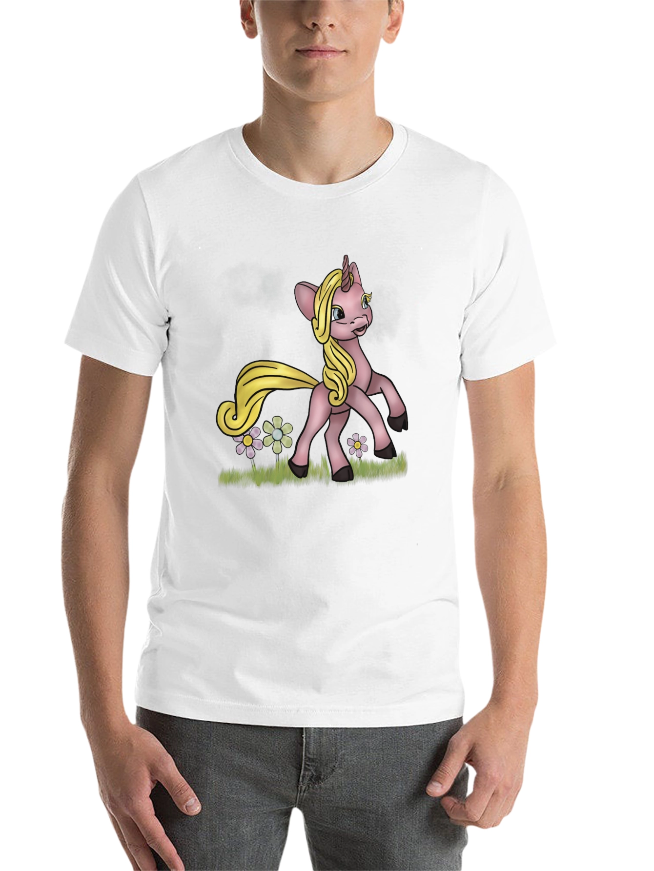 Black Unicorn Graphic T-Shirt - Whimsical Cartoon Design view 14