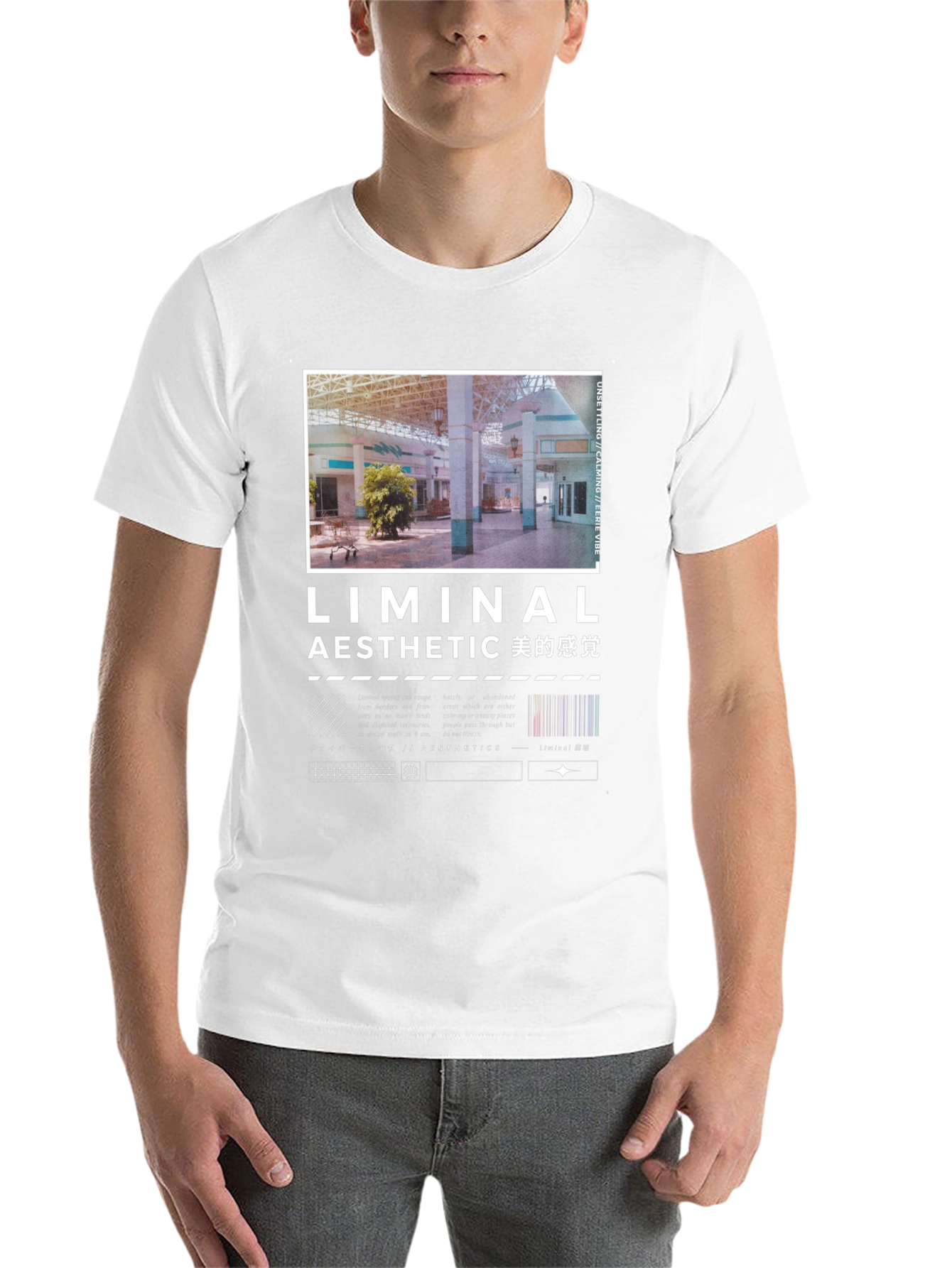 Black Liminal Aesthetic Graphic T-Shirt view 14
